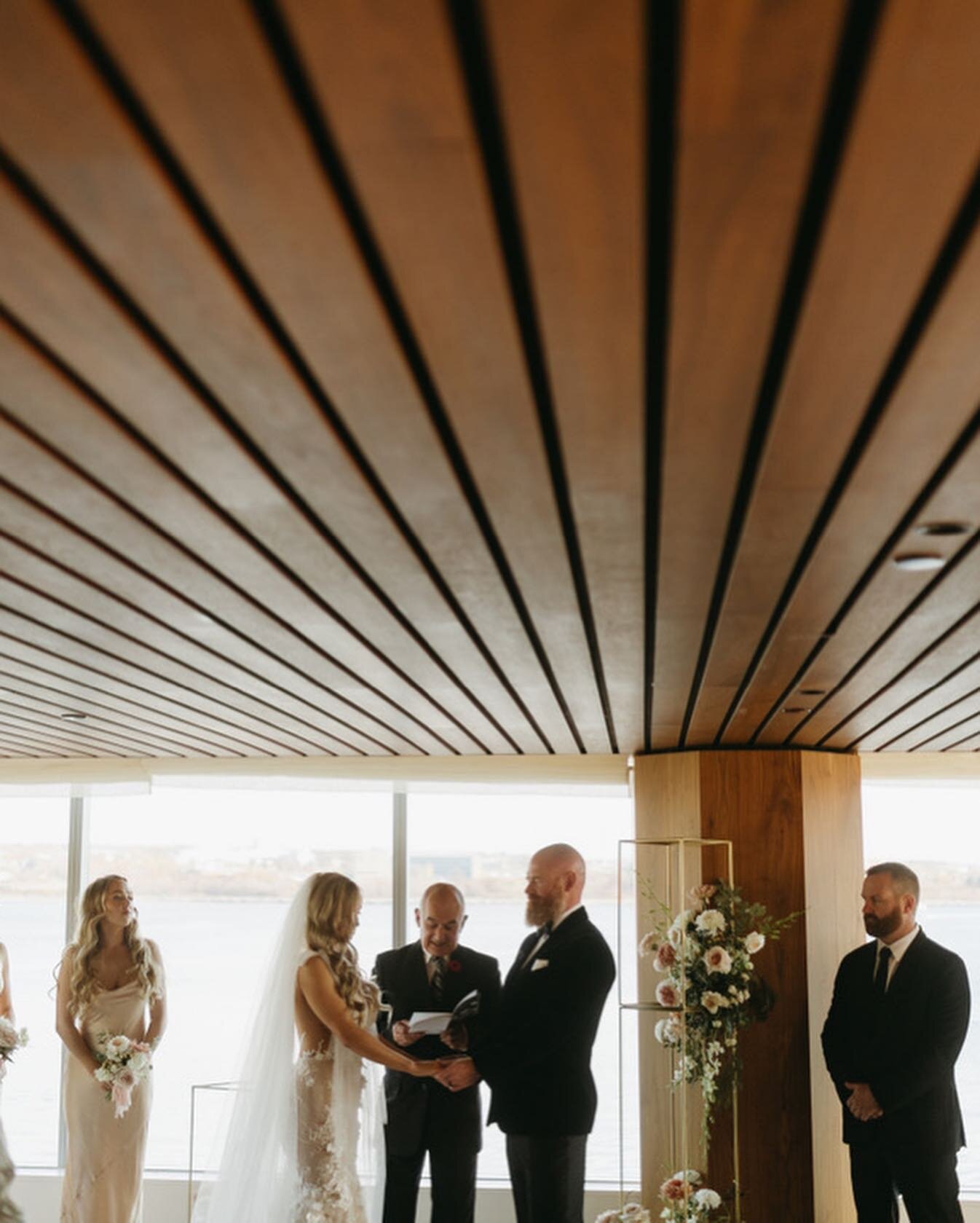 Alyssa &amp; Andrew's Ceremony was definitely one for the books! It took place in The Watch Room at the Muir Hotel, where guests had 270 degrees of unobstructed views of the Halifax Harbour. Just spectacular!
⠀⠀⠀⠀⠀⠀⠀⠀⠀
Day-of Coordinator: @weddinggat