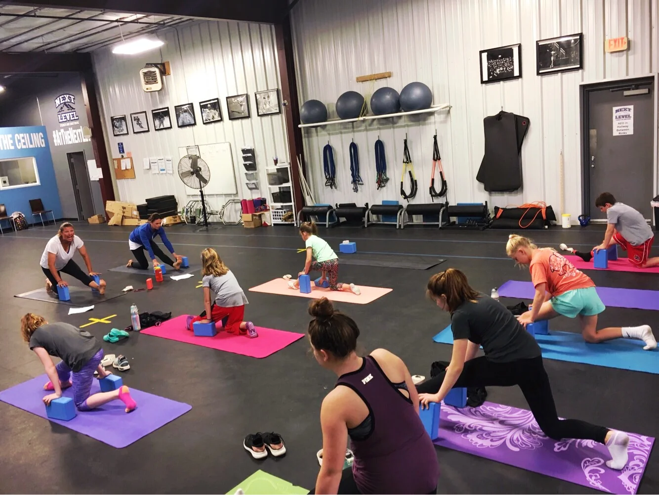 Awesome Yoga for Athletes session at Next Level this weekend. Great job, athletes! Weekly classes begin next Sunday, 6/10 @ 4PM. Ages 8+. Click here for passes & info .