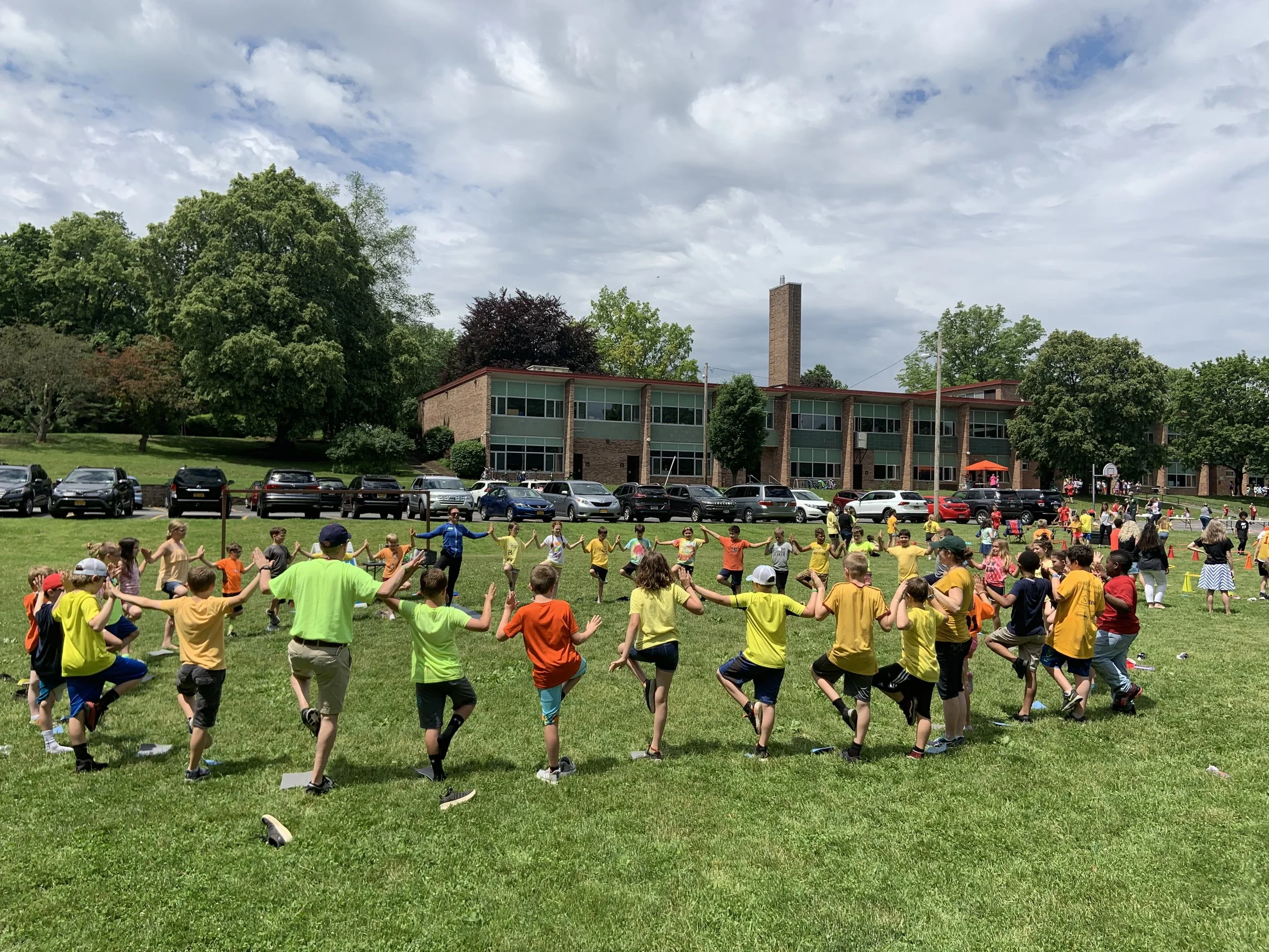 Penfield school brings yoga to all students...outside!