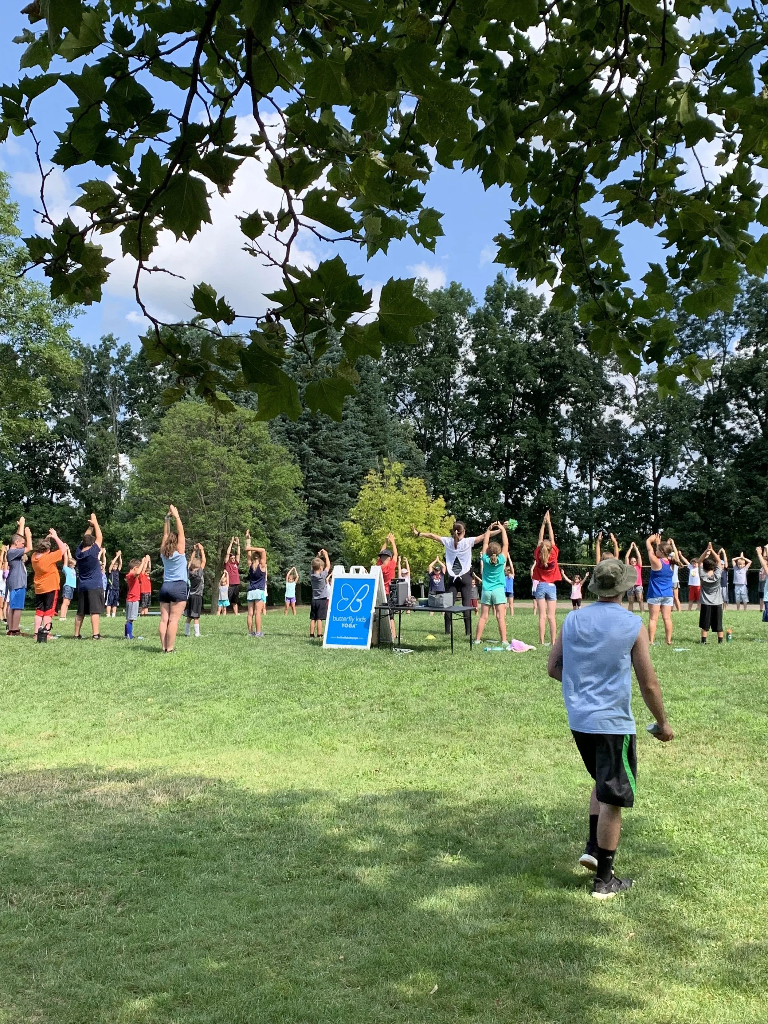 Yoga + wellness + nature + community! We stopped by 3 different Perinton Rec summer camps last week to celebrate Wellness Week for 170 kids! Campers had fun with yoga, enjoyed swag bags from our partner, Athleta, and had a ton of fun together! Awesome day as we learned about being healthy — both inside and out.