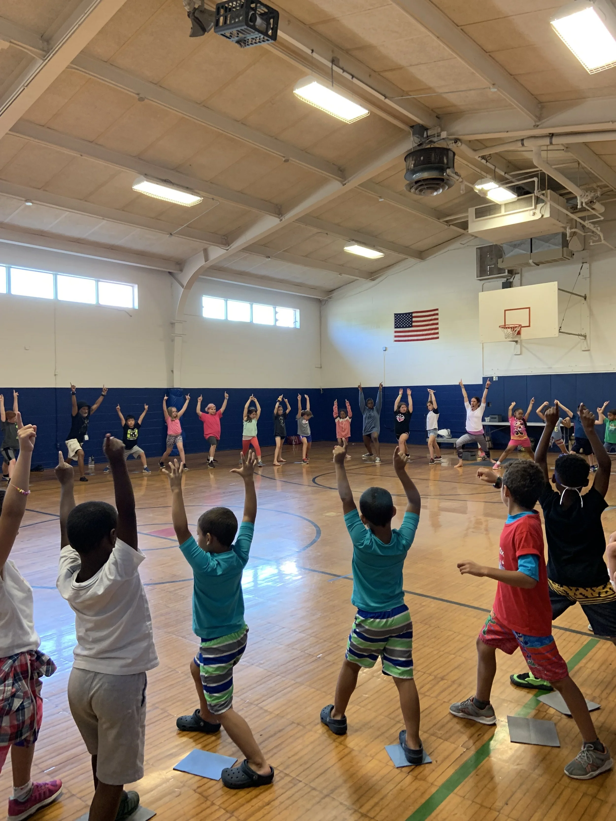 “I am strong!” was our theme at last week’s visit to one summer program in Rush Henrietta. Yoga was a great compliment to their Health & Fitness week!