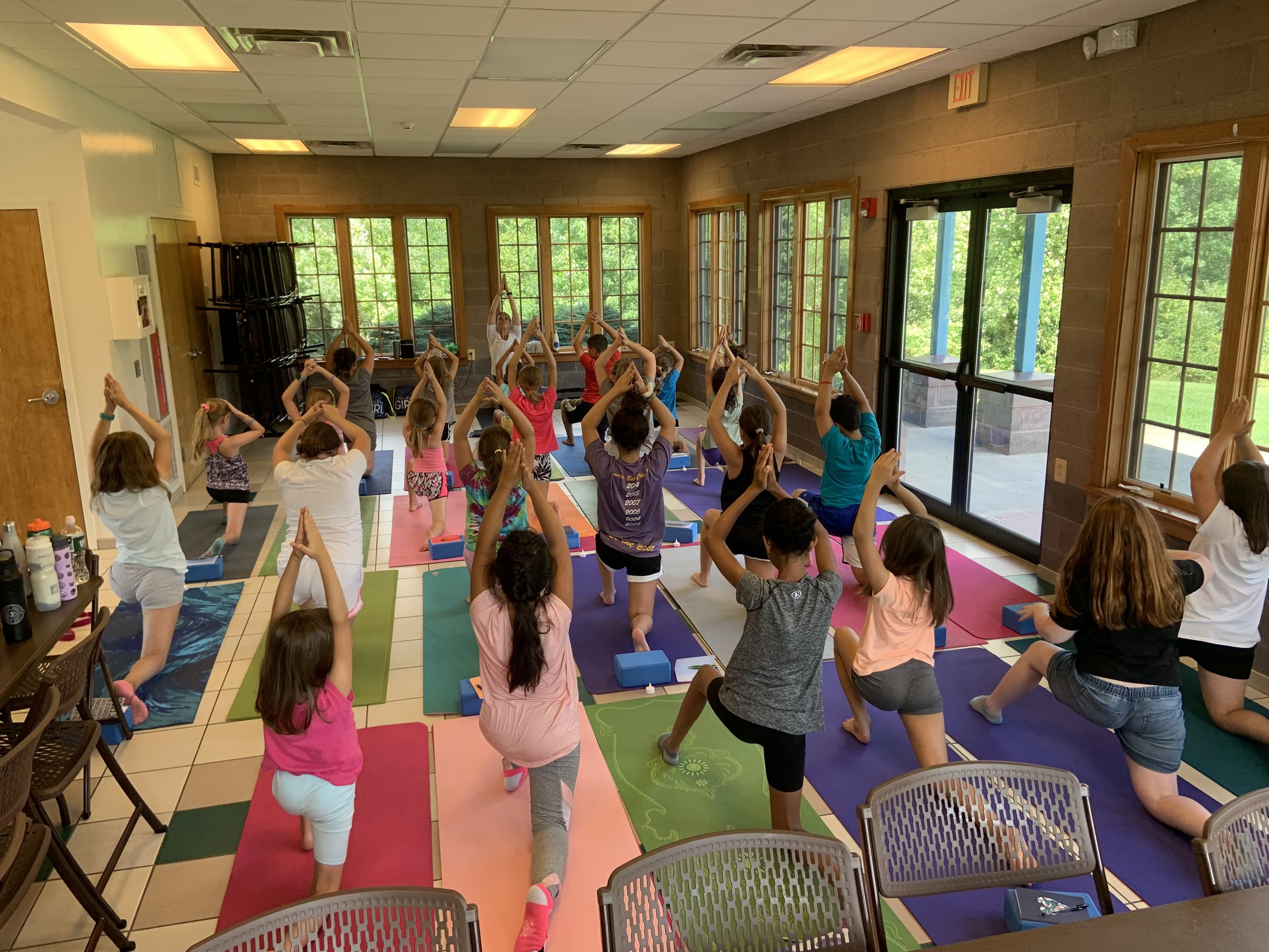 Lunging into our afternoon with our Tweens — a great stretch and flow!