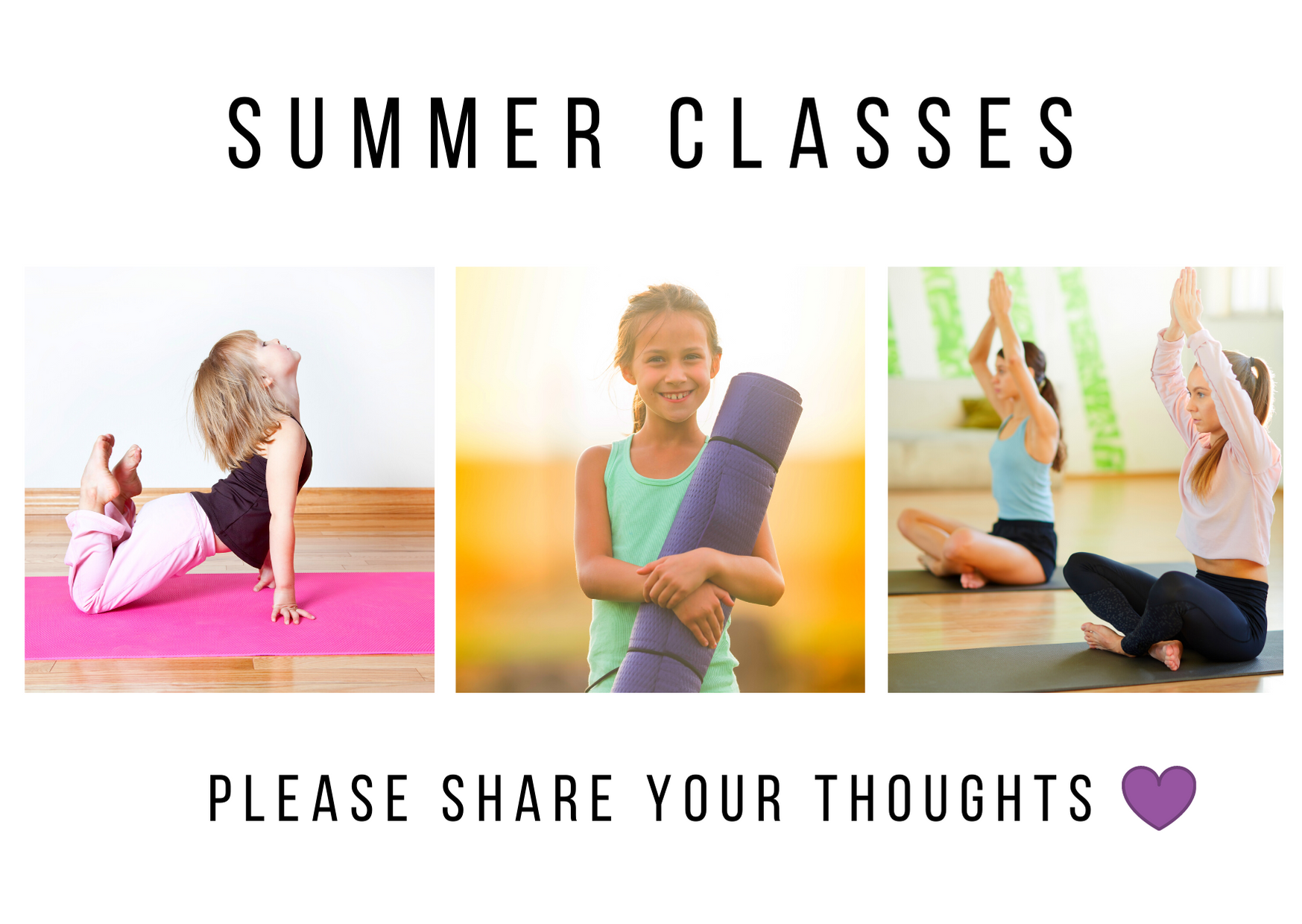 Summer classes -- your feedback needed!