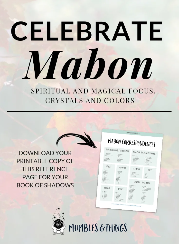 Mabon Autumn Equinox Ritual Mumbles Things Resources Mumbles Things