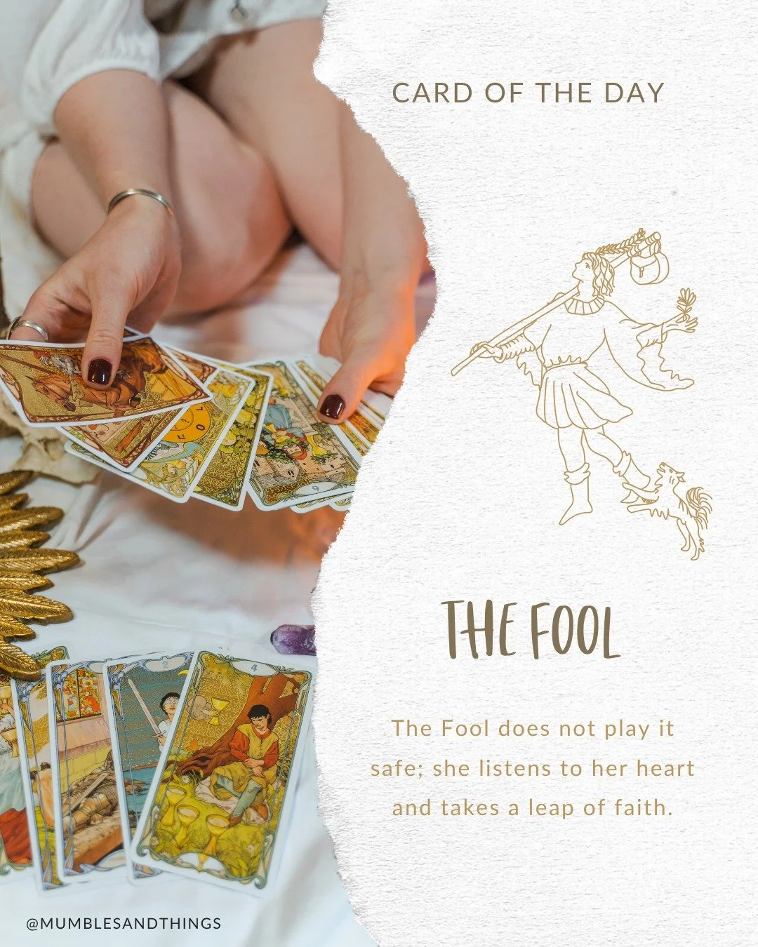 What if you let yourself leap without a plan? 🌬️

Every time I pull The Fool, I think about the times I said yes before I was &ldquo;ready.&rdquo; That edge-of-the-cliff feeling isn&rsquo;t recklessness. It&rsquo;s trust.

Where are you ready to lea