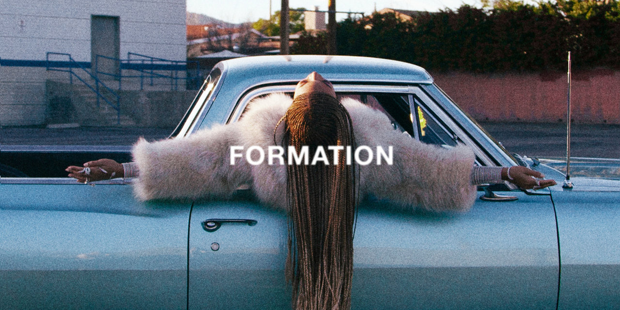 Beyonce in her Formation video for album 'Lemondae'