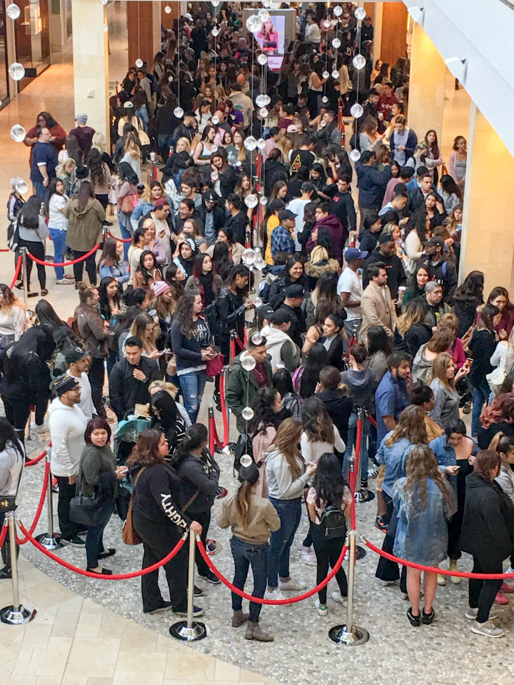 Fans wait in line for Kylie Jenner Merch