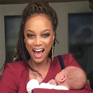 Tyra Banks with son York Banks Asla