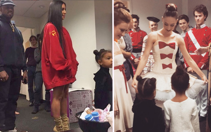 Kim Kardashian West attends the Ballet in LA, photo taken from Instagram