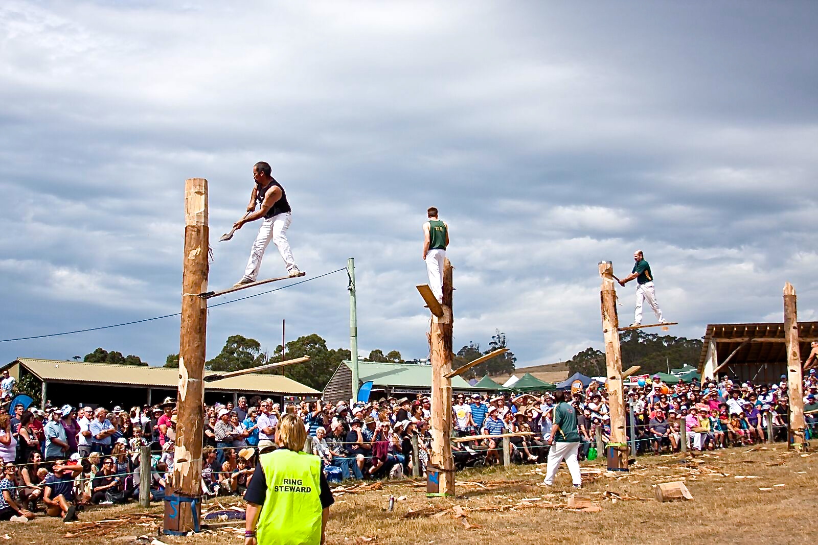 The wood choppers are always a key attraction.