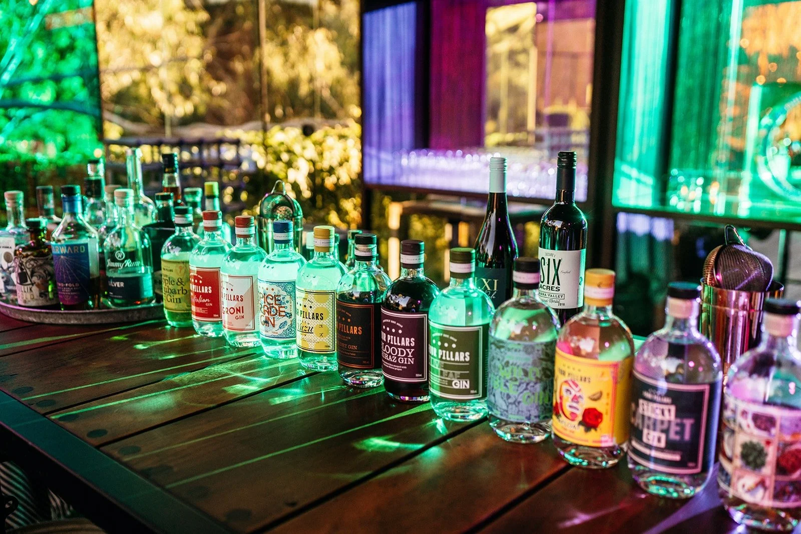 Four Pillars Gin Bar upgrade on the Treetop Deck at Projekt 3488 in Warburton, Yarra Valley