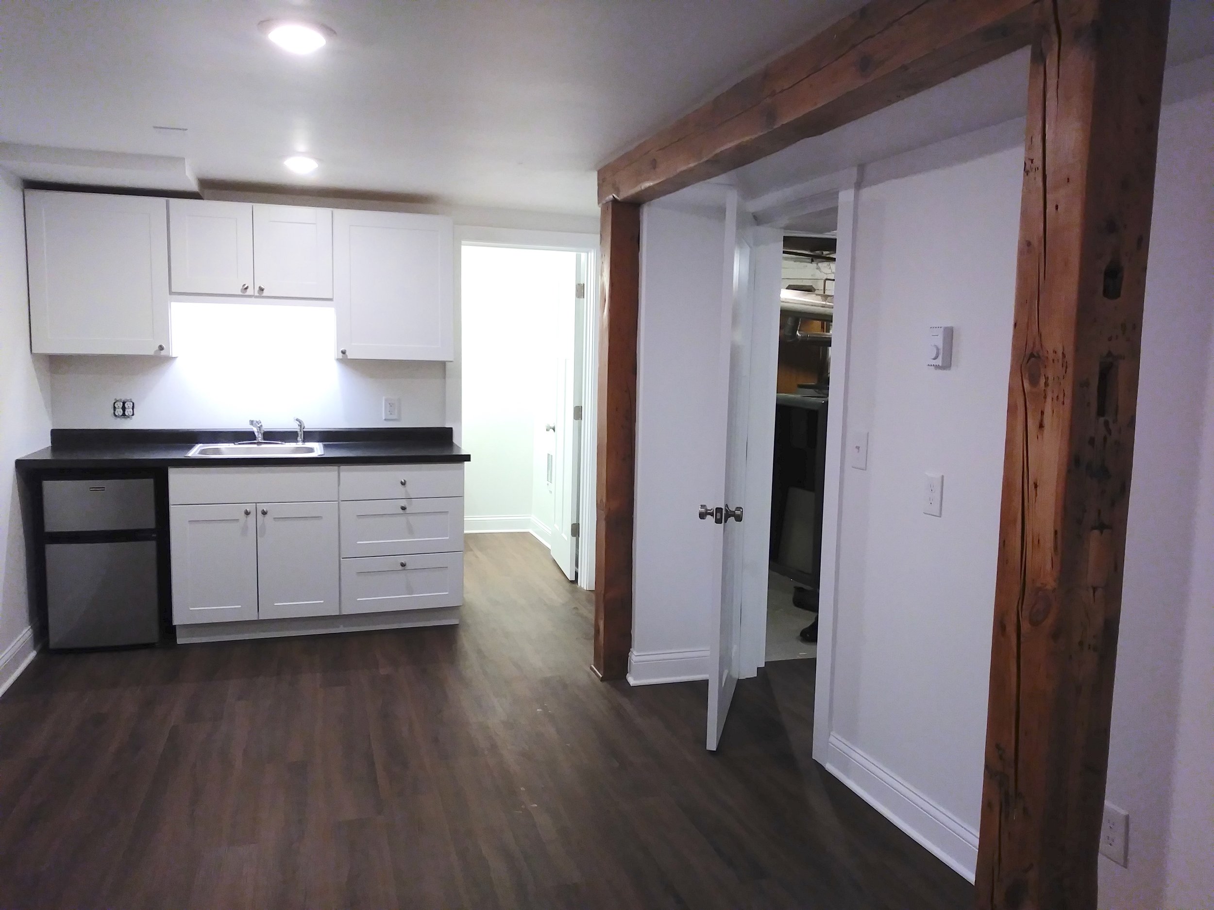 Basement apartment kitchen