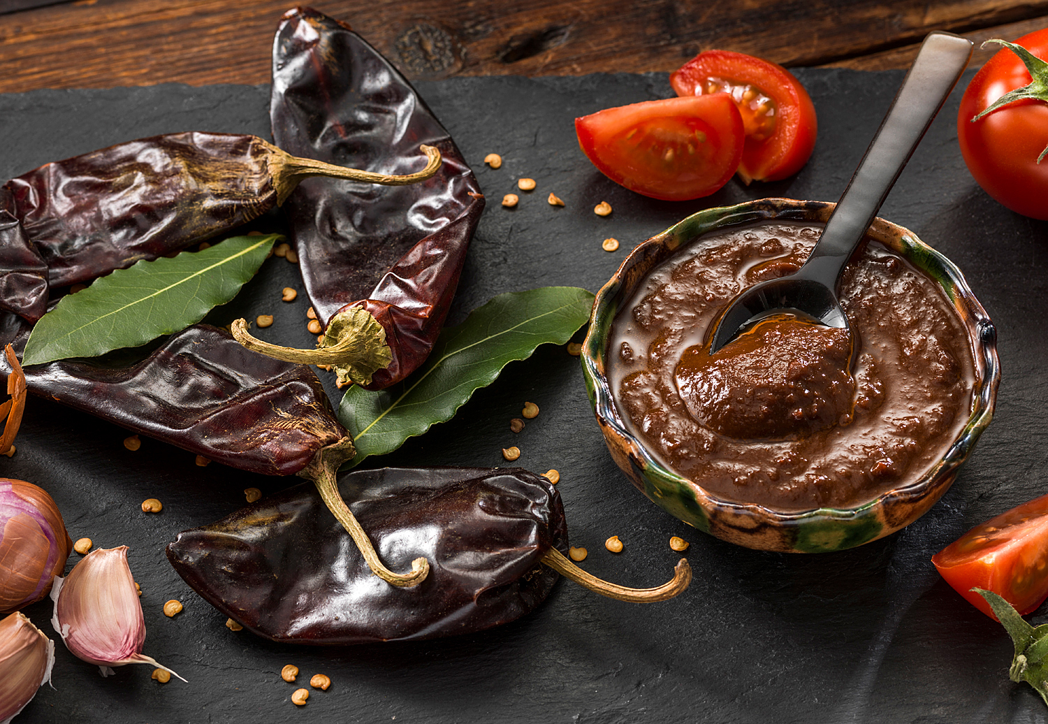 Mexican guajillo chili ketchup