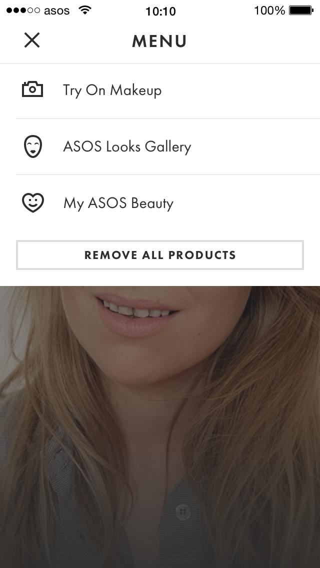 2. Beauty App - Menu View.png