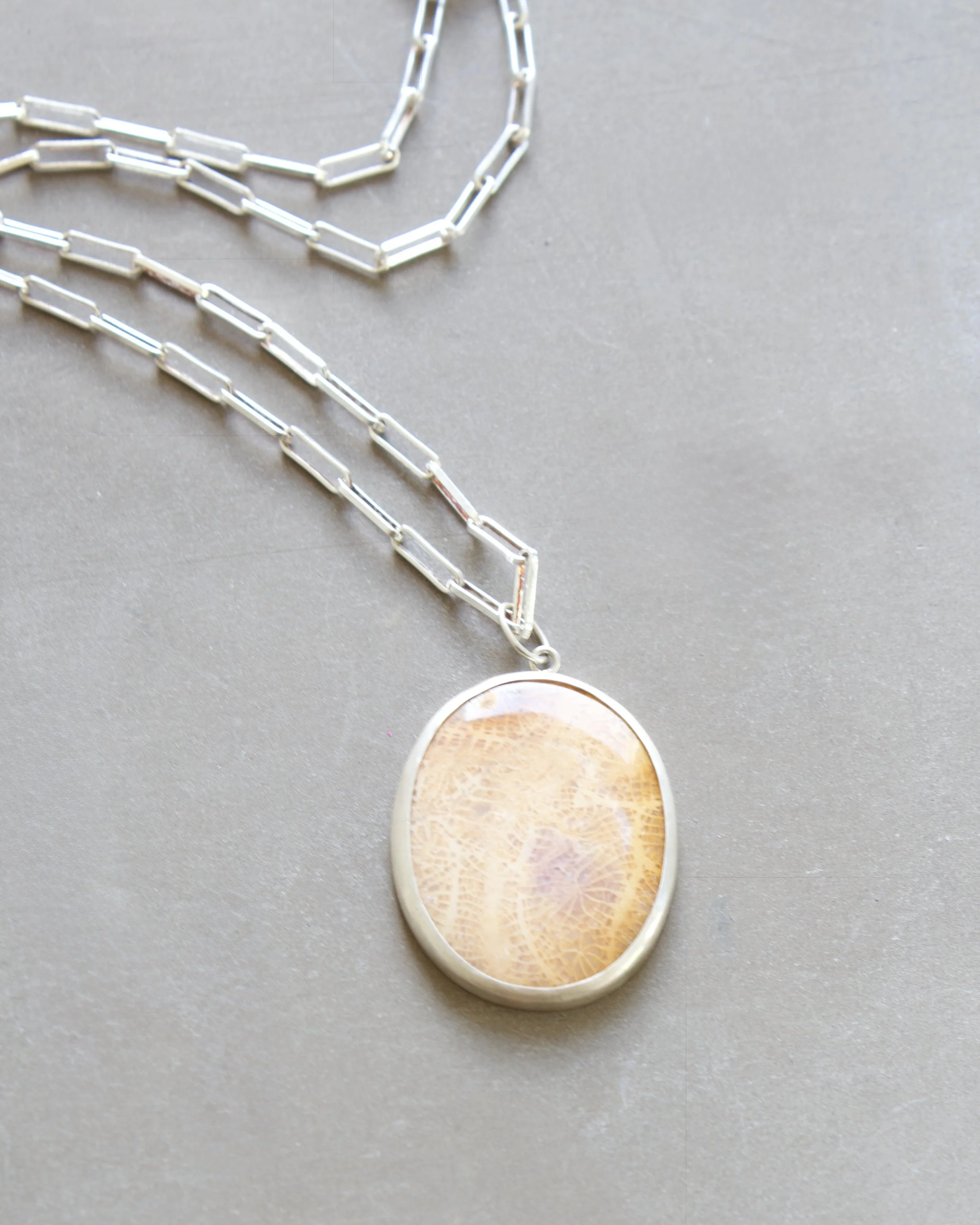 Fossilized Coral Pendant - 1.jpeg