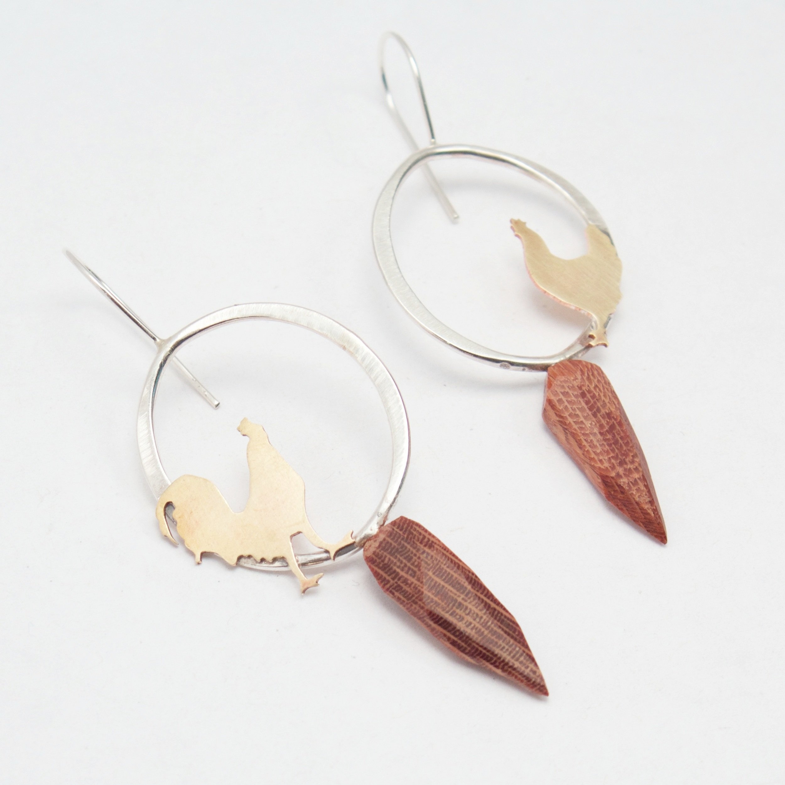 Rooster &amp; Hen Earrings