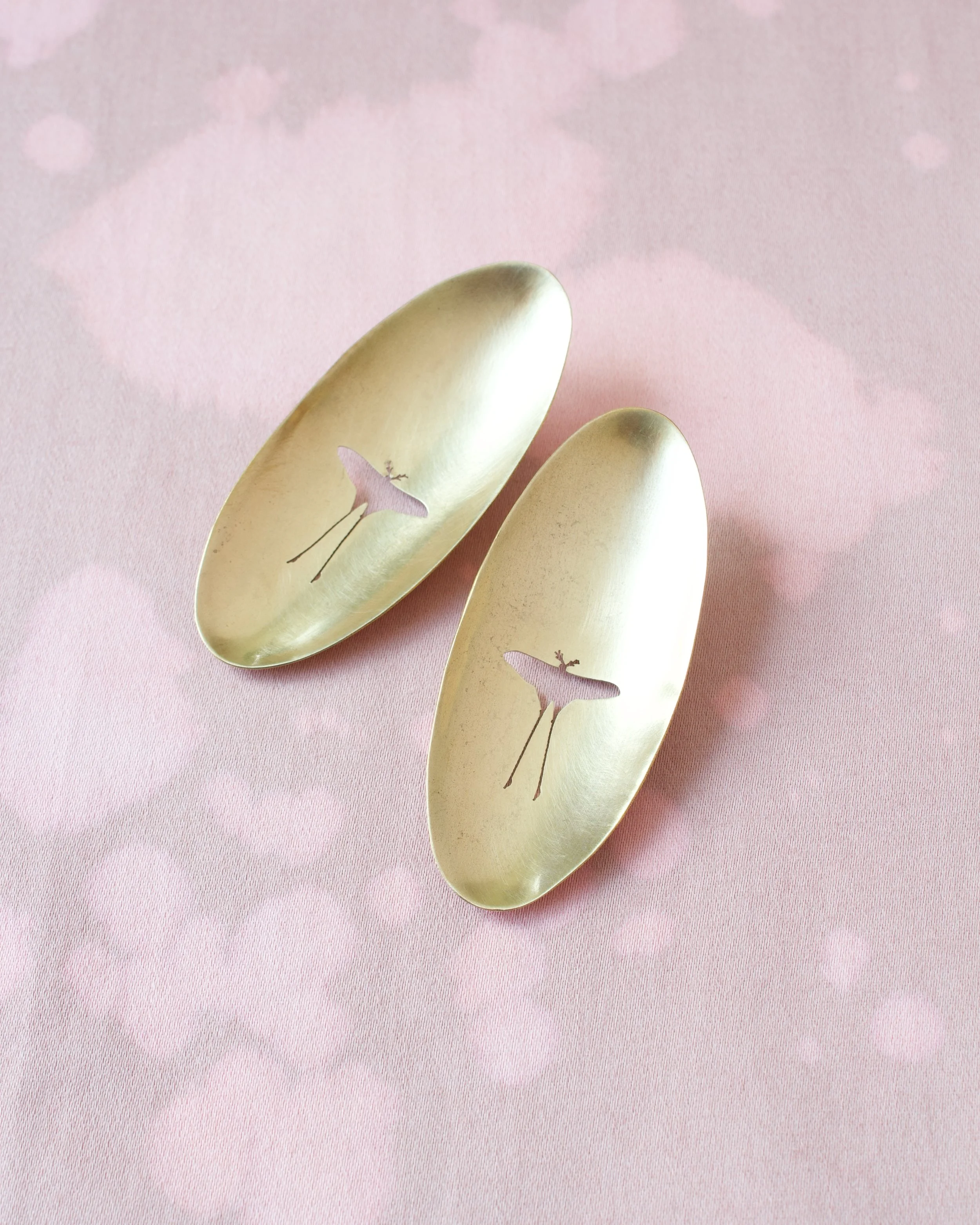 XL Chinese Luna Moth Oval Studs - 1.jpeg