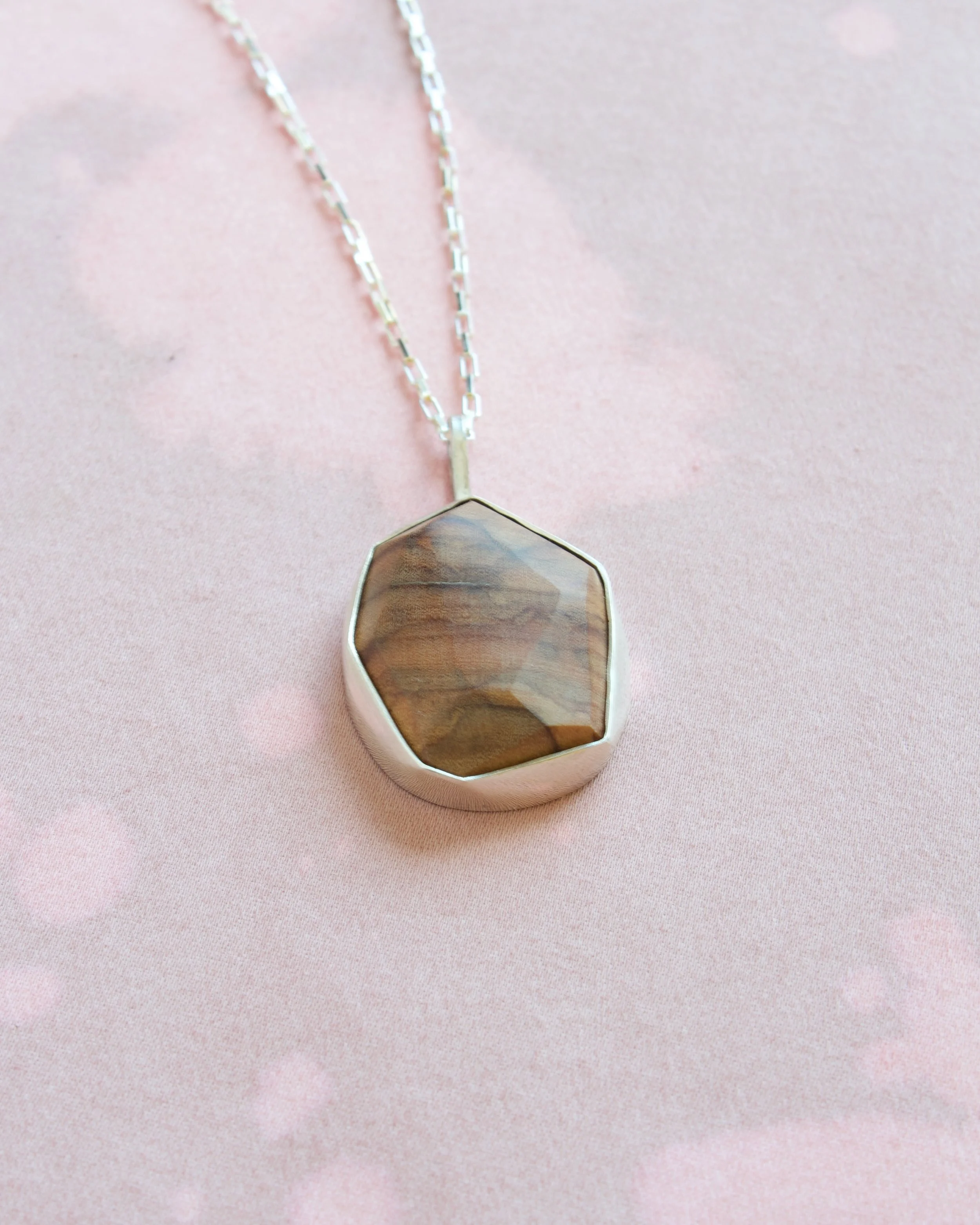 Faceted Olive Wood Pendant - 1.jpeg