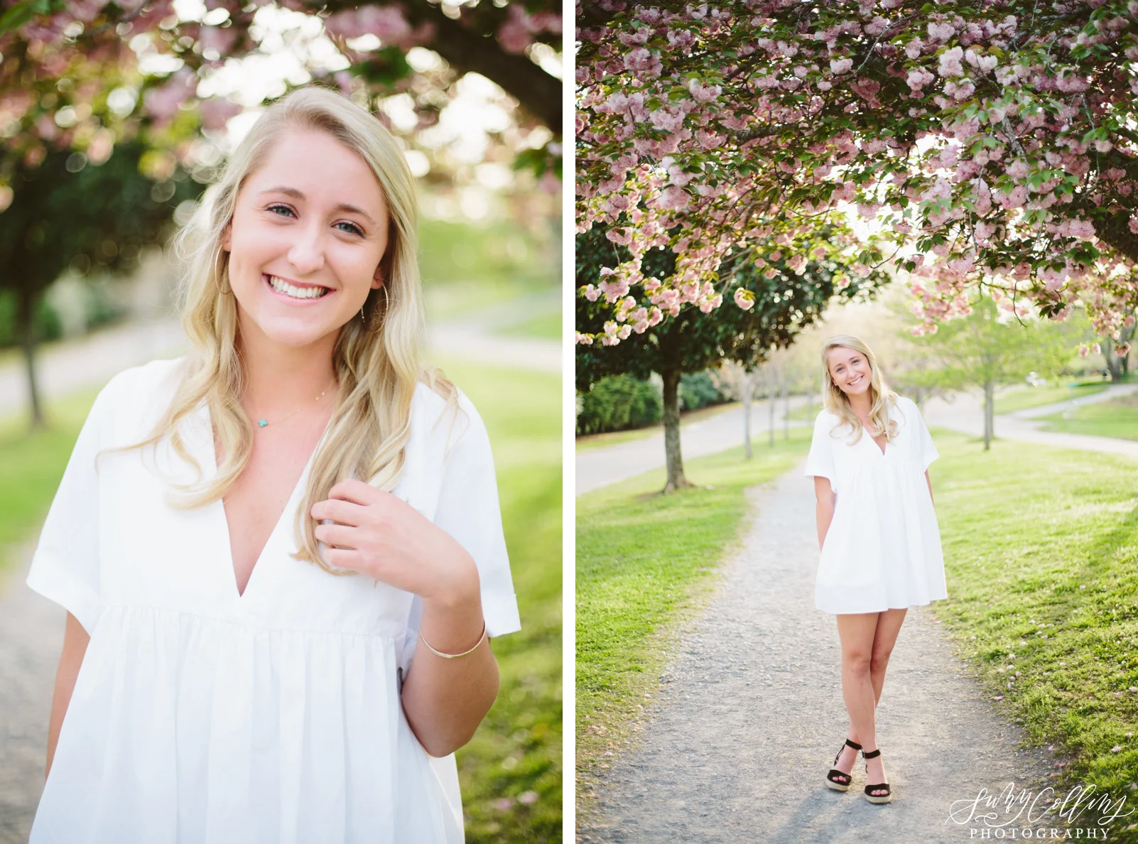 knoxville, Sequoyah hills, female, senior, portraits, graduate, university of Tennessee, Knoxville, poses, cherry blossoms, outfits, ideas, college, inspiration, natural light, light and airy, vibrant, colorful, bright, outdoors, head shots