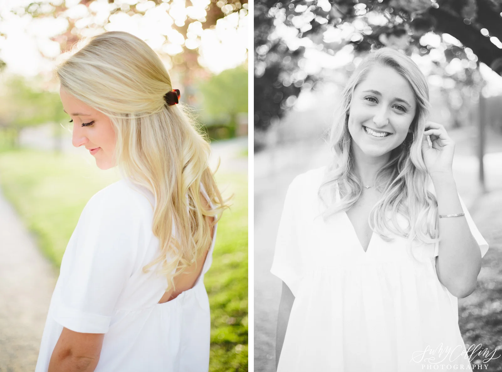 knoxville, Sequoyah hills, female, senior, portraits, graduate, university of Tennessee, Knoxville, poses, cherry blossoms, outfits, ideas, college, inspiration, natural light, light and airy, vibrant, colorful, bright, outdoors, head shots, sunset, black and white