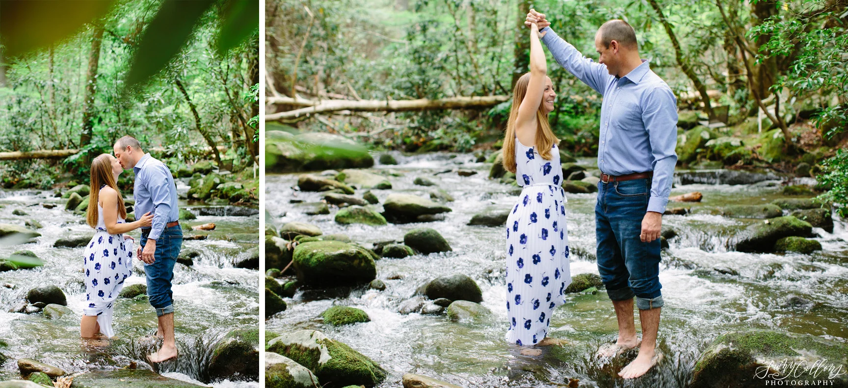 poses, couples, outdoor, Mynatt park, Knoxville, Tennessee, engagement, sunset, evening, love, vibrant, colorful, bright, creative, romantic, natural, light and airy, natural light, passion, inspiration, intimate, outfits, fountain, woods, river, park