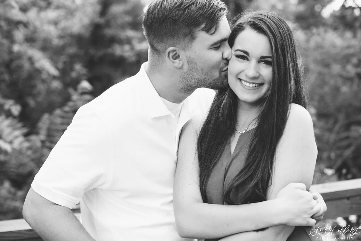 poses, couples, outdoor, meads quarry, Knoxville, Tennessee, engagement, sunset, evening, love, vibrant, colorful, bright, creative, romantic, natural, light and airy, natural light, passion, inspiration, intimate, outfits, fountain, woods, pond, park, black and white