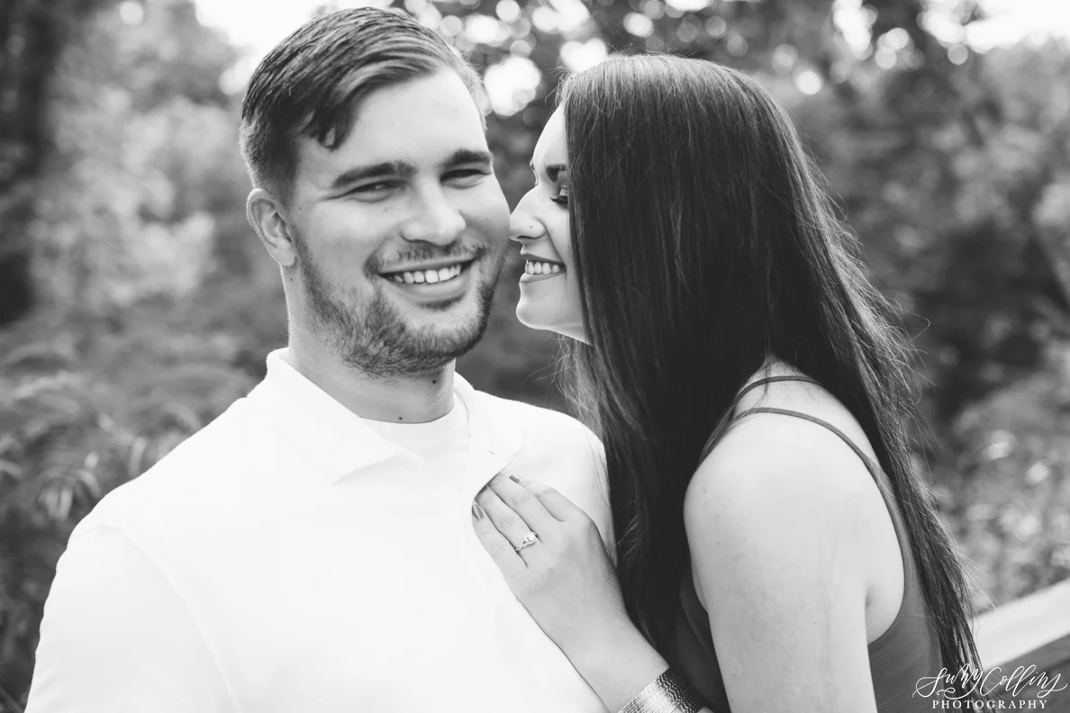 poses, couples, outdoor, meads quarry, Knoxville, Tennessee, engagement, sunset, evening, love, vibrant, colorful, bright, creative, romantic, natural, light and airy, natural light, passion, inspiration, intimate, outfits, fountain, woods, pond, park, black and white