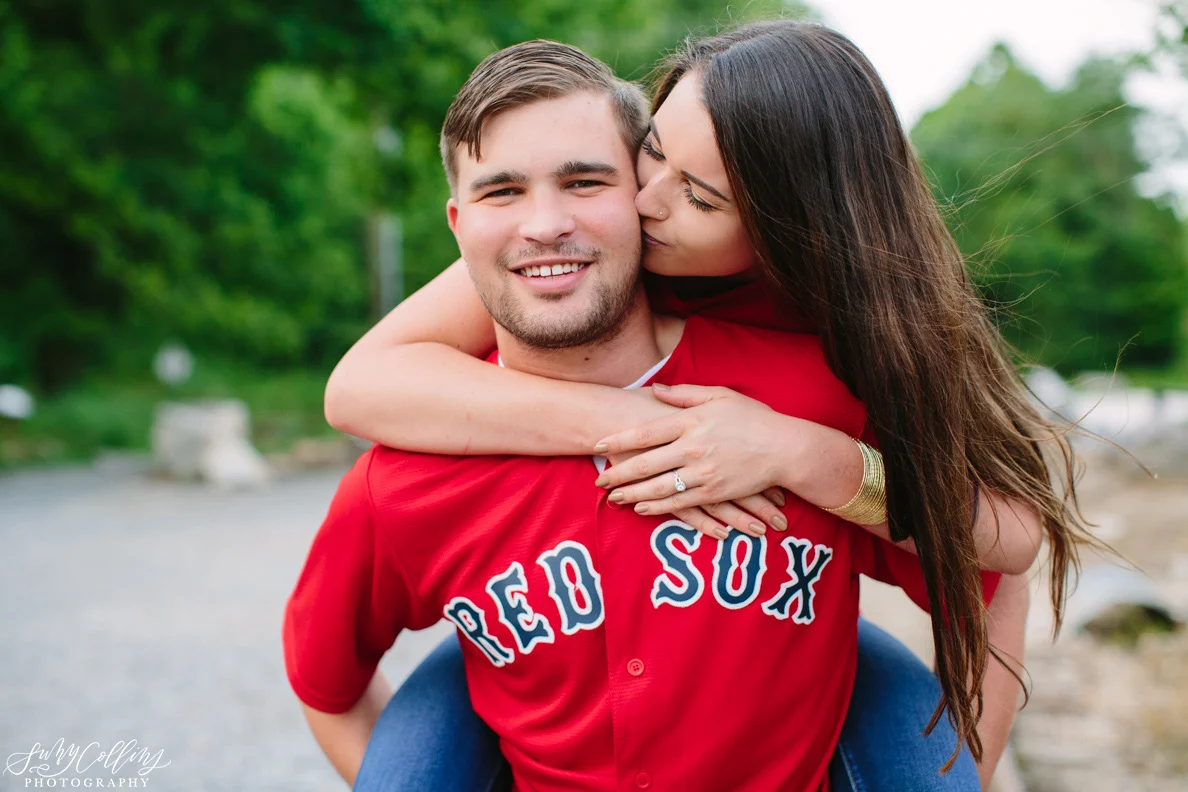 poses, couples, outdoor, meads quarry, Knoxville, Tennessee, engagement, sunset, evening, love, vibrant, colorful, bright, creative, romantic, natural, light and airy, natural light, passion, inspiration, intimate, outfits, fountain, woods, pond, park, piggyback, jersey
