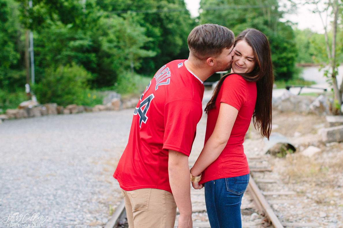 poses, couples, outdoor, meads quarry, Knoxville, Tennessee, engagement, sunset, evening, love, vibrant, colorful, bright, creative, romantic, natural, light and airy, natural light, passion, inspiration, intimate, outfits, fountain, woods, pond, park, jersey, kiss