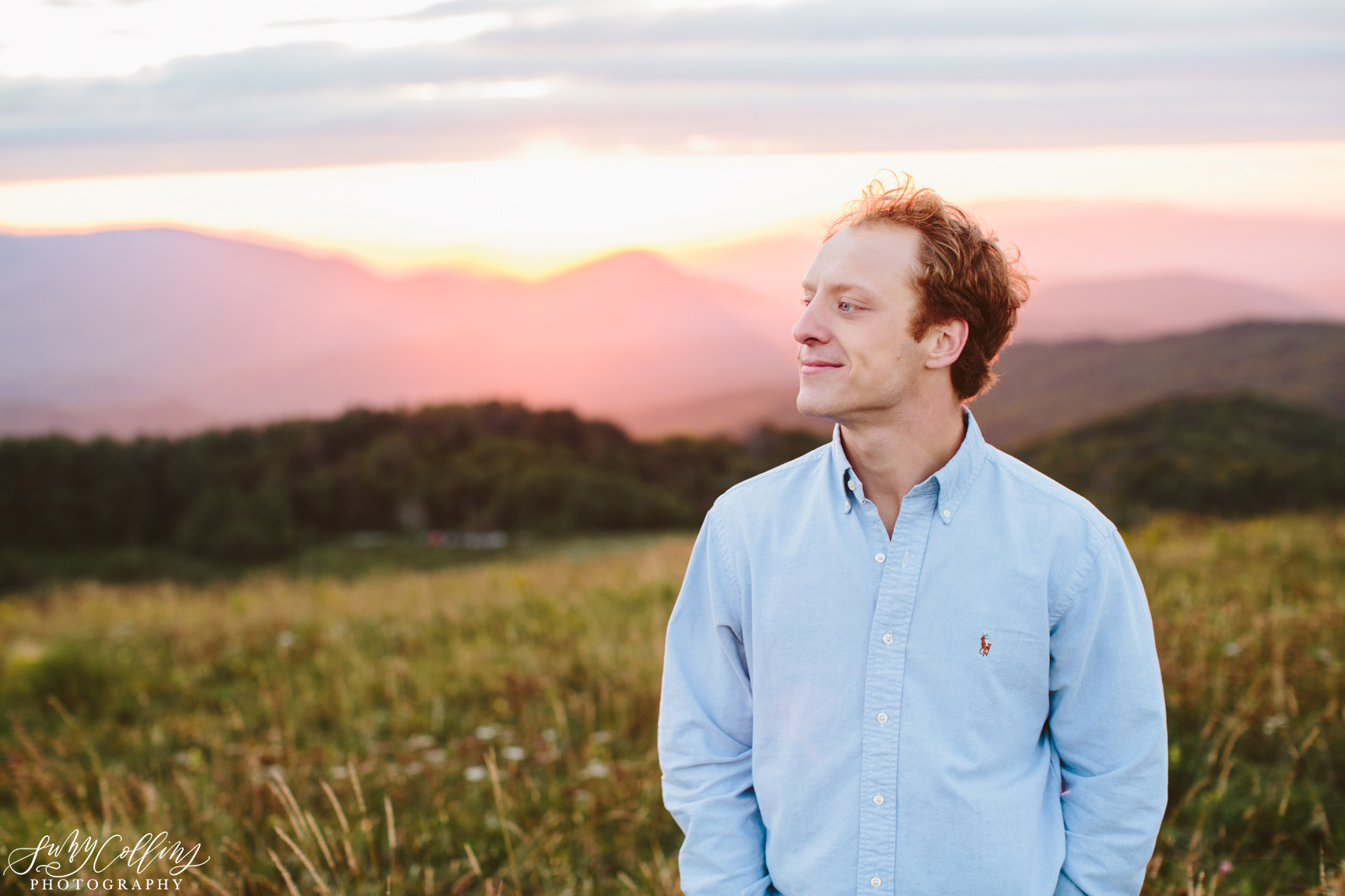 poses, couples, outdoor, max patch, Knoxville, Tennessee, engagement, sunset, evening, love, vibrant, colorful, bright, creative, romantic, natural, light and airy, natural light, passion, inspiration, intimate, outfits, fountain, woods, field, sunrise, windy, North Carolina, groom