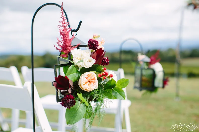 Fall Vineyard Wedding Aisle