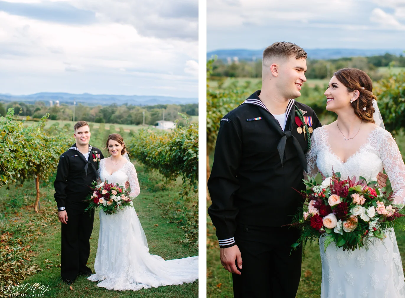Fall Vineyard Mountain Wedding Portraits