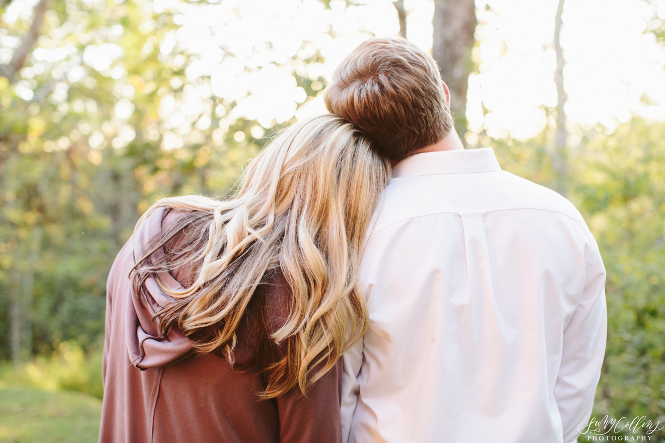 Fall Woods Engagement Golden Hour
