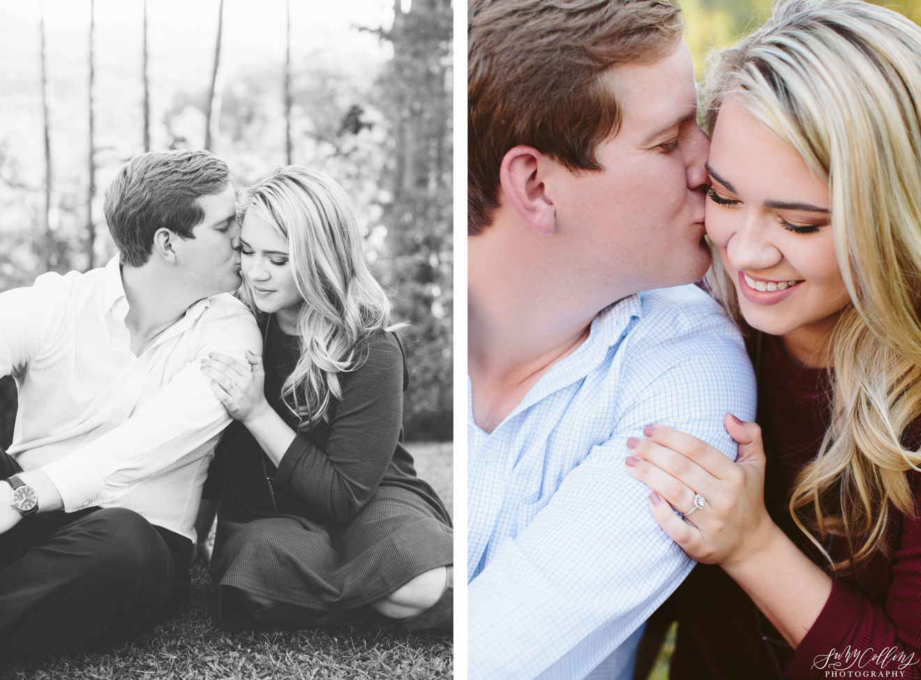 Fall Woods Engagement Snuggles