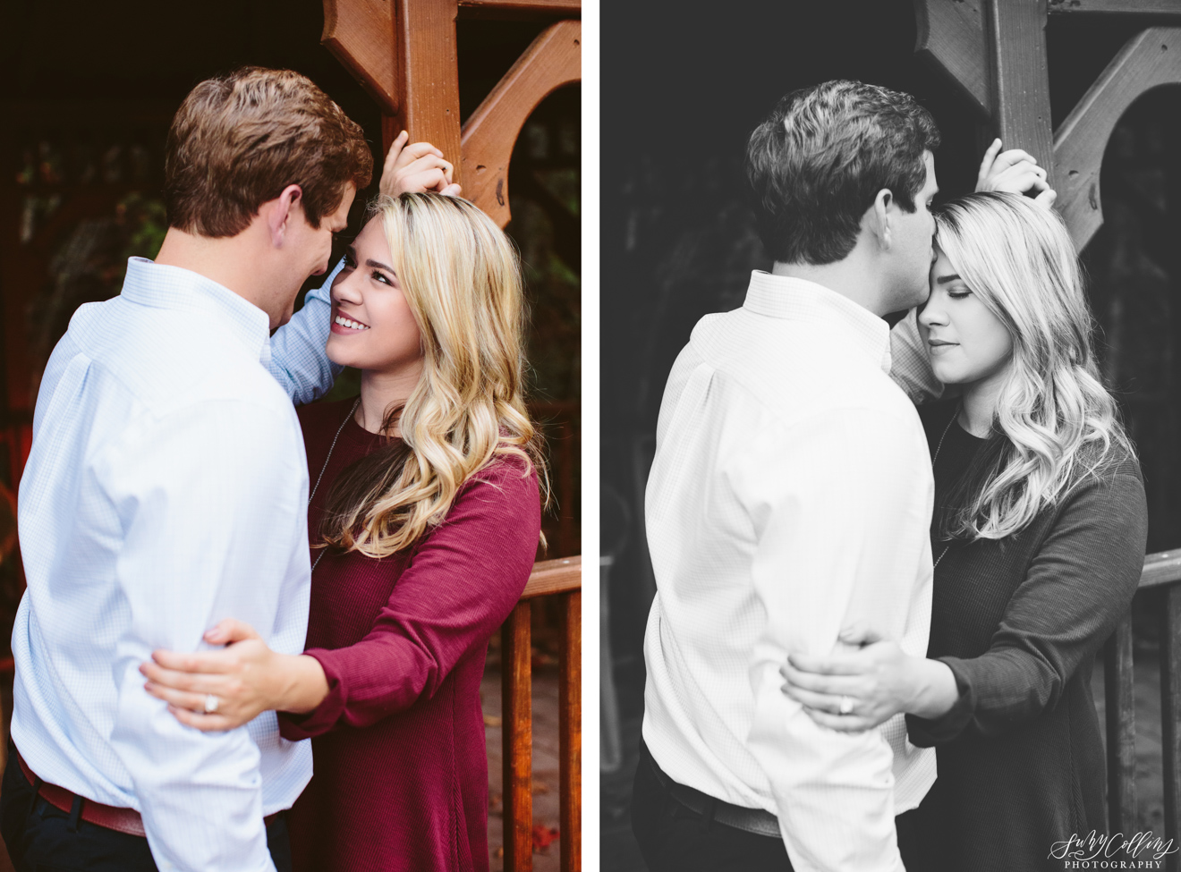 Fall Woods Engagement Gazebo