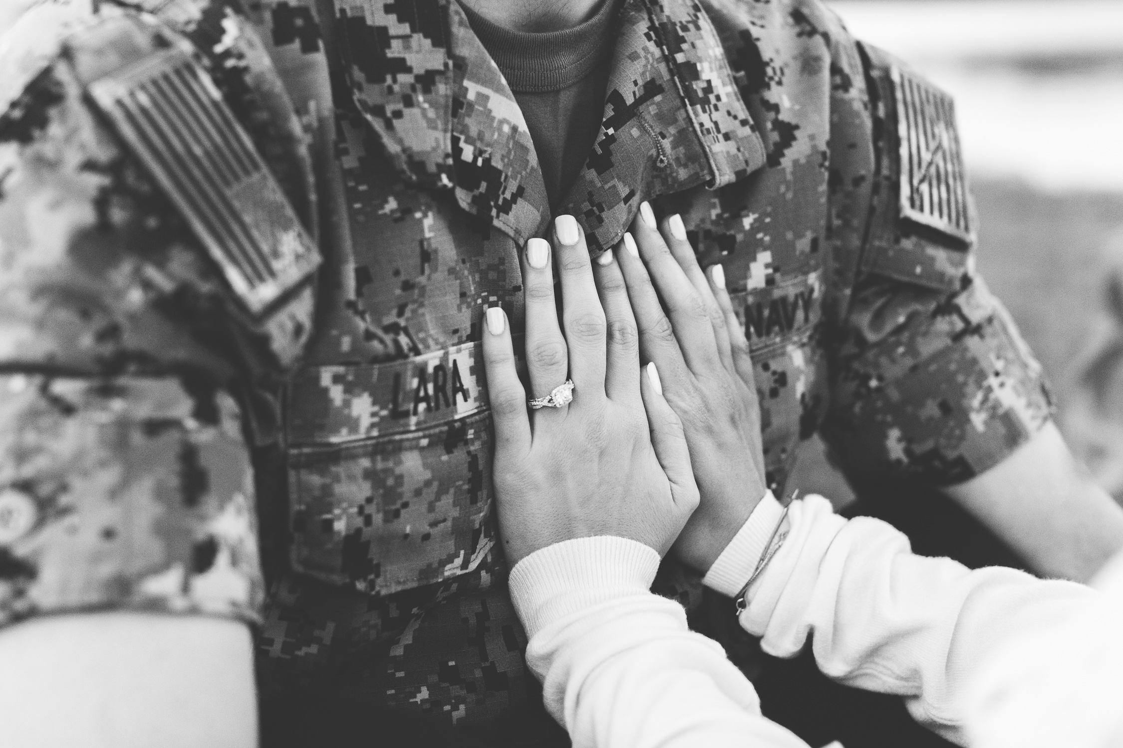 Military Photoshoot in Uniform // Navy Wife // Military Couple Engagement Photos // Suzy Collins Photography // Knoxville Photographer