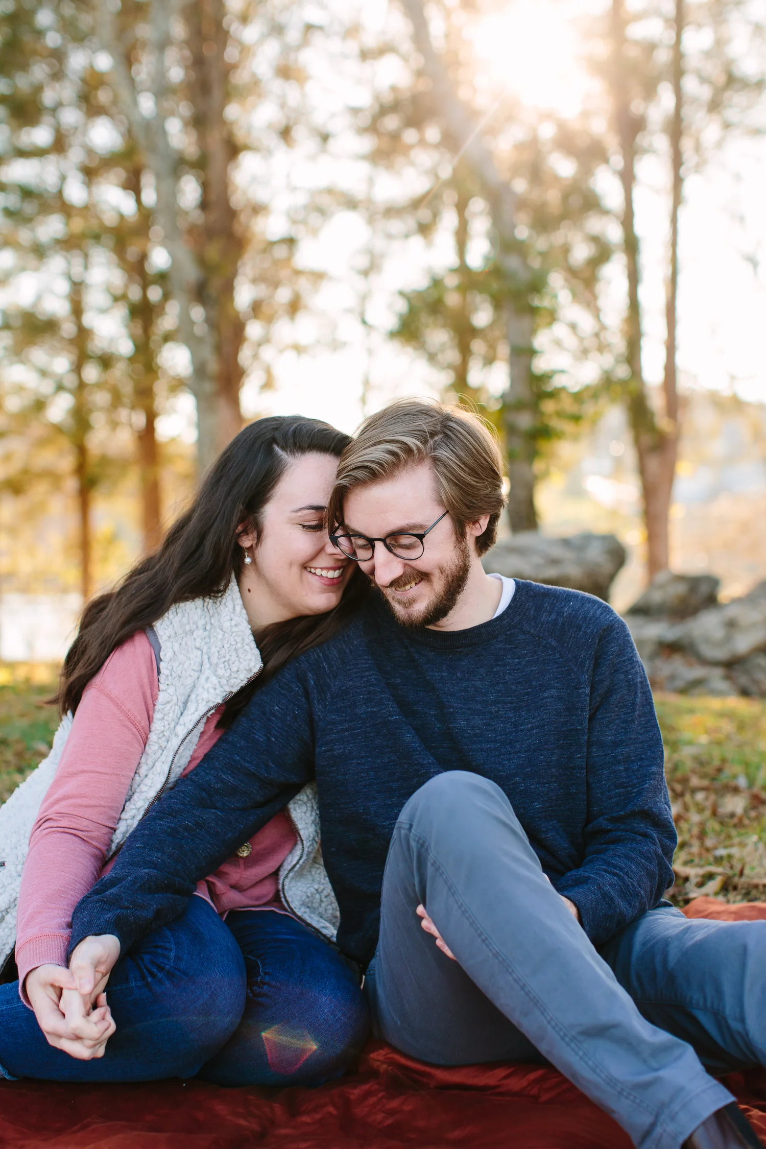 Knoxville Winter Engagement Session on the River // Suzy Collins Photography
