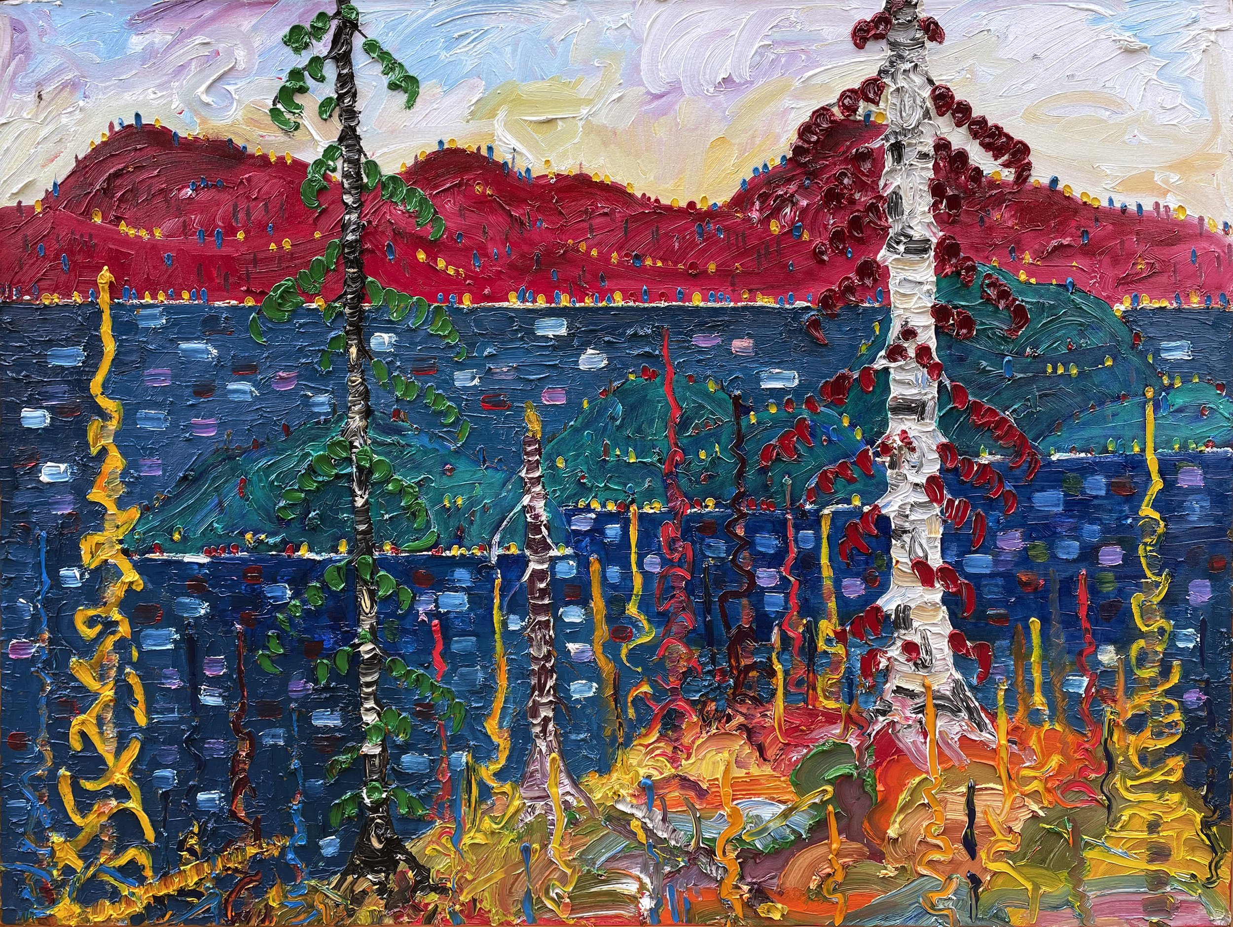 Island String, 2006, 36 x 48 in, oil on canvas