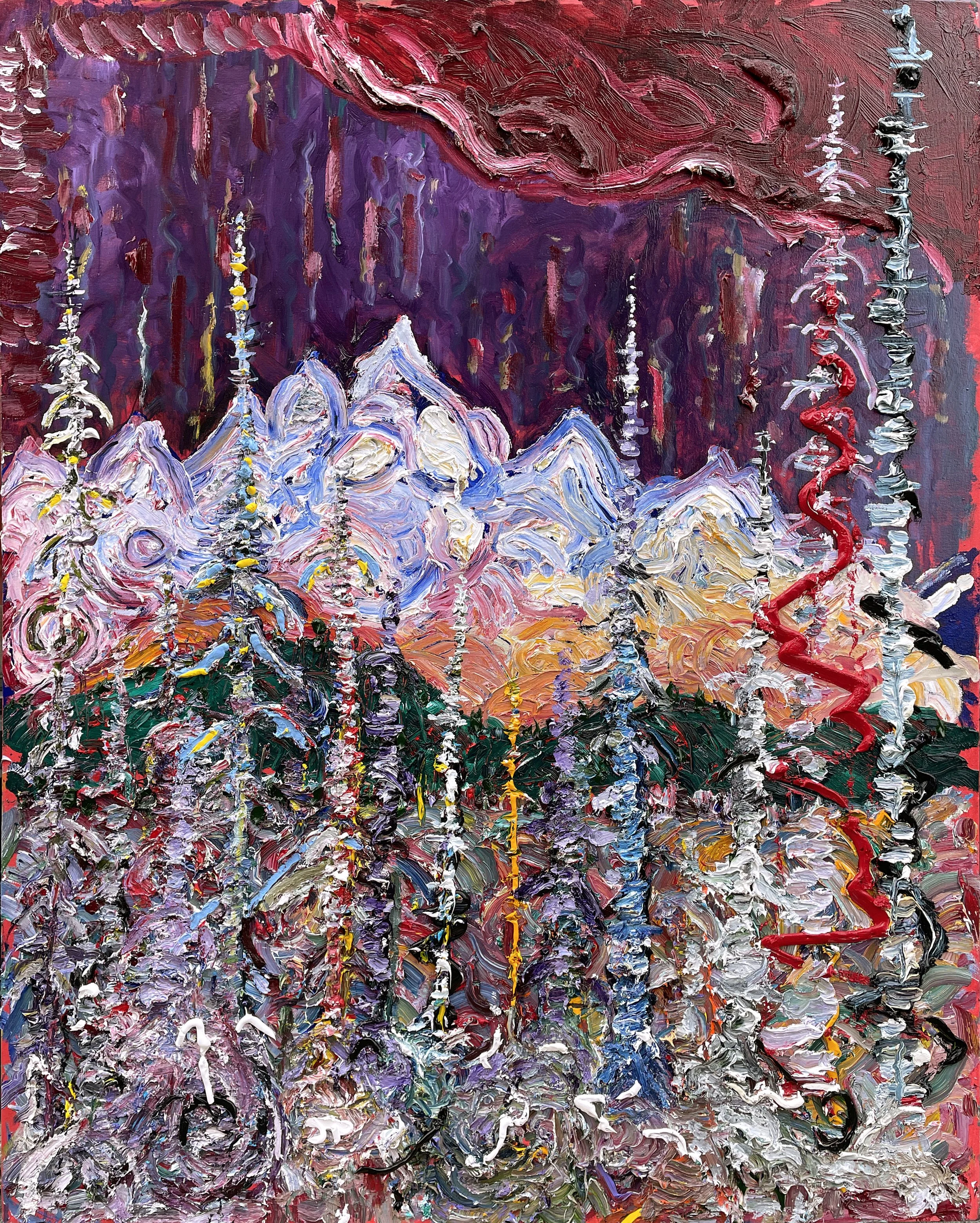 Skiers Dream, 2022, 40 x 50 in, oil on canvas 