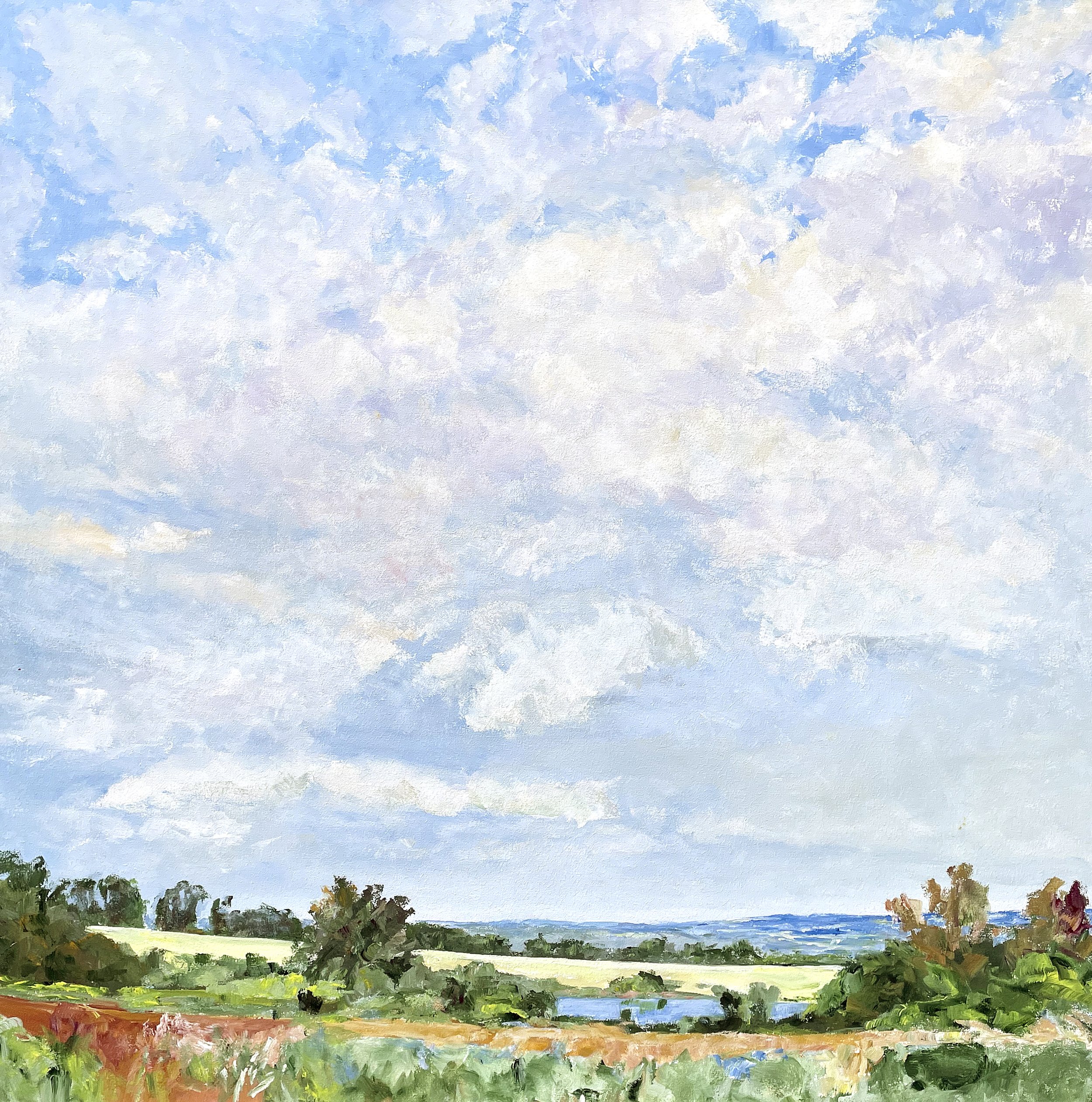 Northern Fields Distant Hills, 1999, 48 x 48 in., acrylic on canvas 