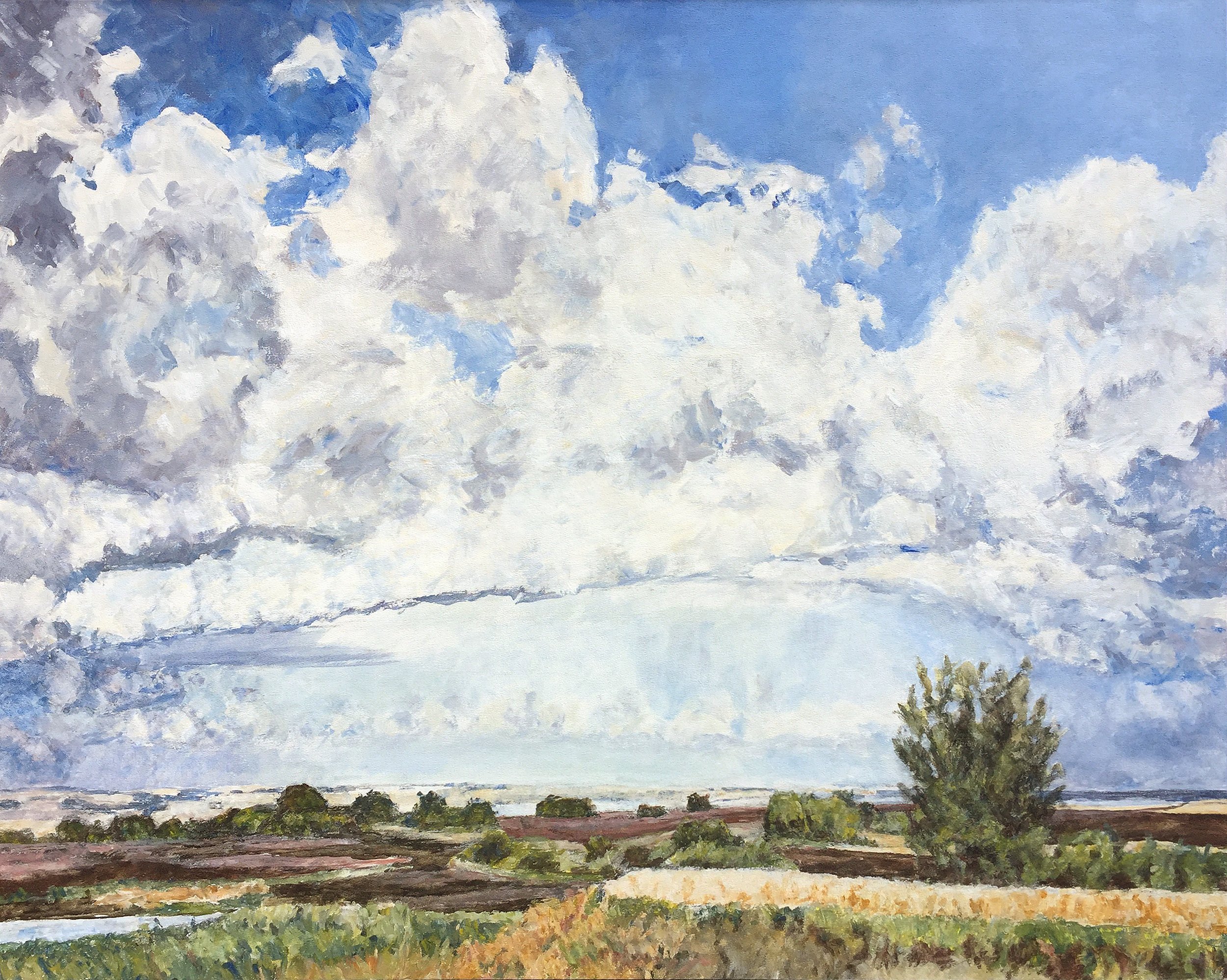 Clouds and Prairie (AC-007-08), 2008, 48 x 48 in., acrylic on canvas 
