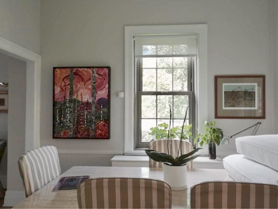 Alex Cameron's oil paintings bring the vibrancy we desire to liven up a space. Private collection, Westmount, Quebec