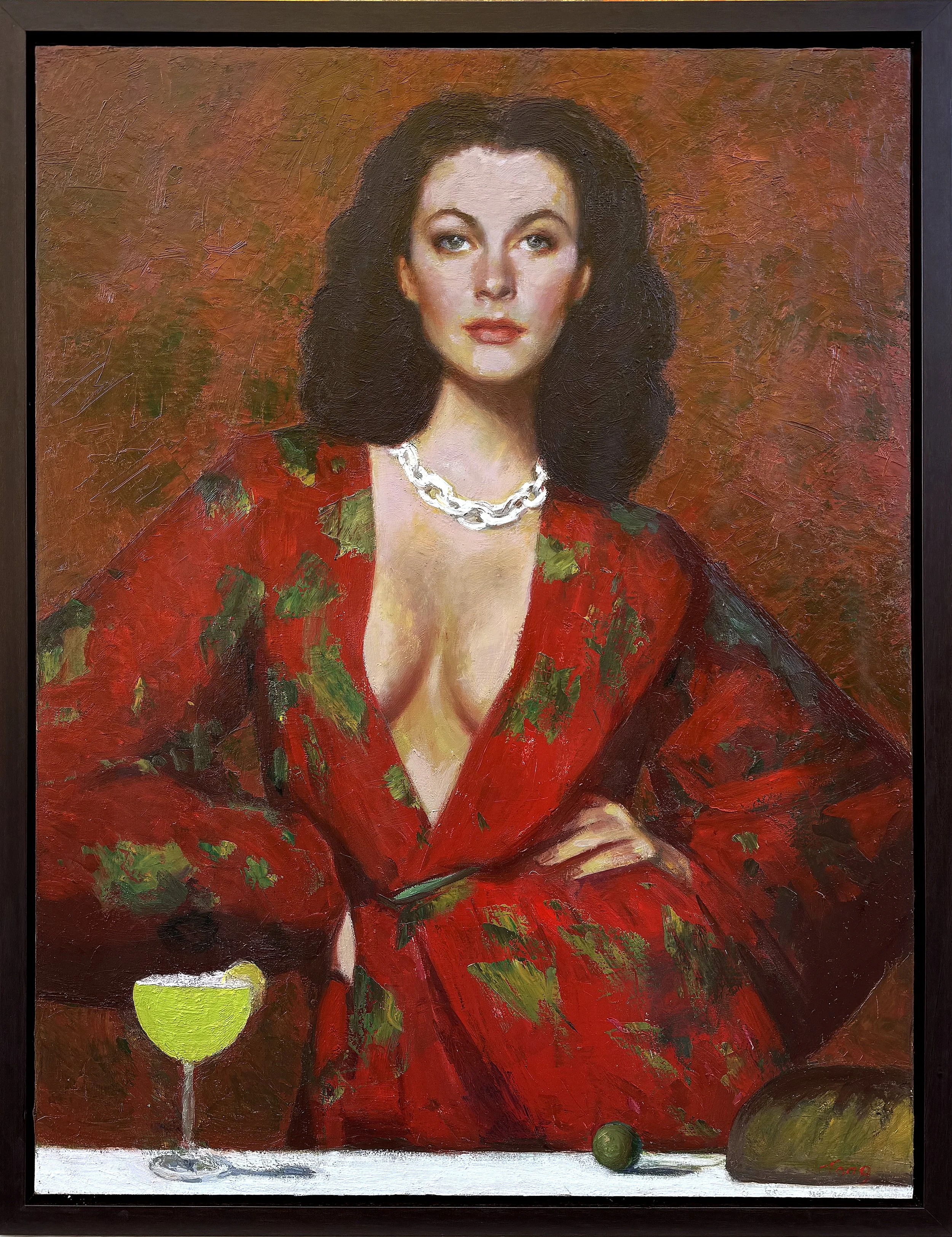 T Luo, Macha cocktail, 2026, 48 x 36 in., oil on canvas 