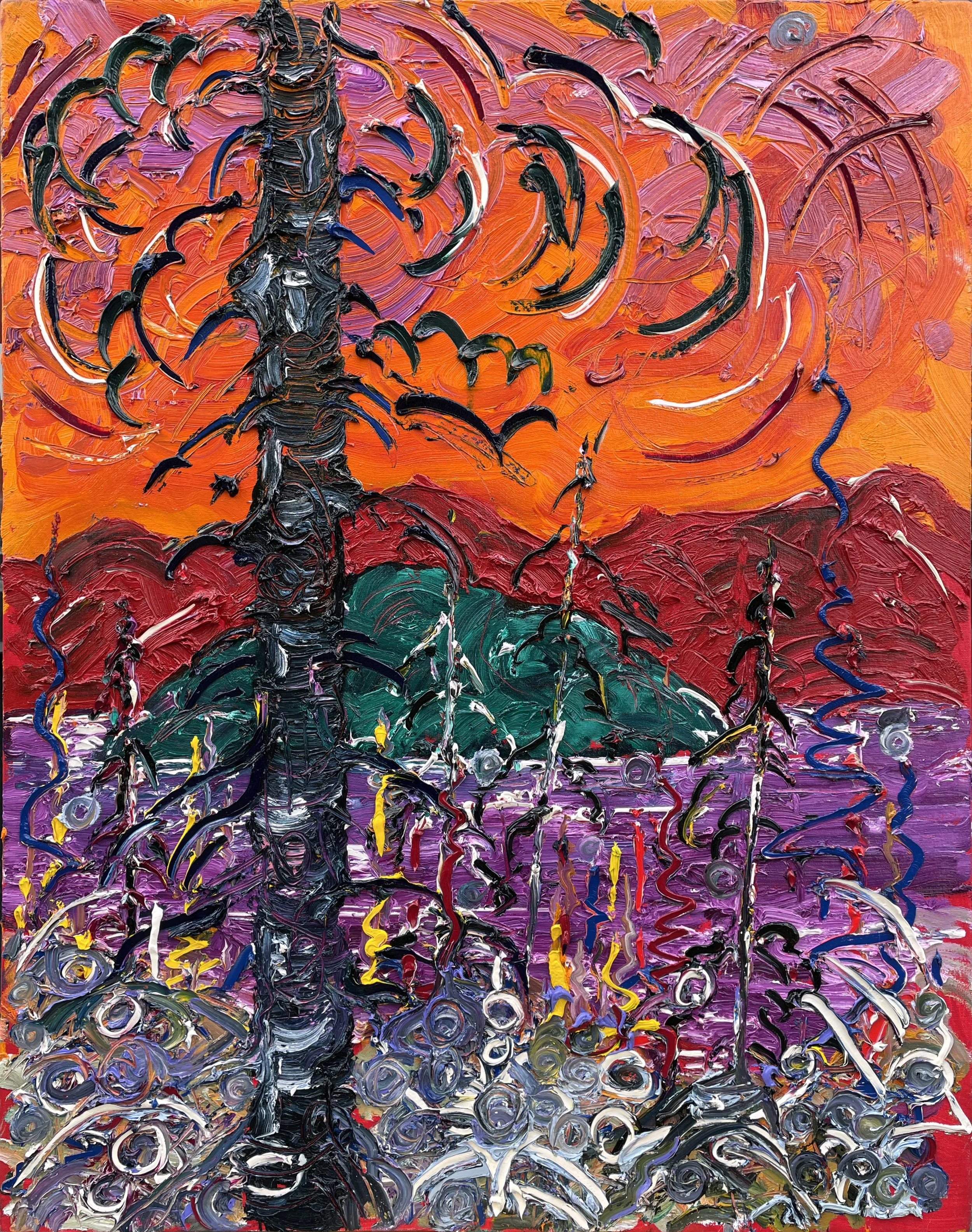 Yellow, reds - 2014 - 38x30in - Oil on canvas.JPG