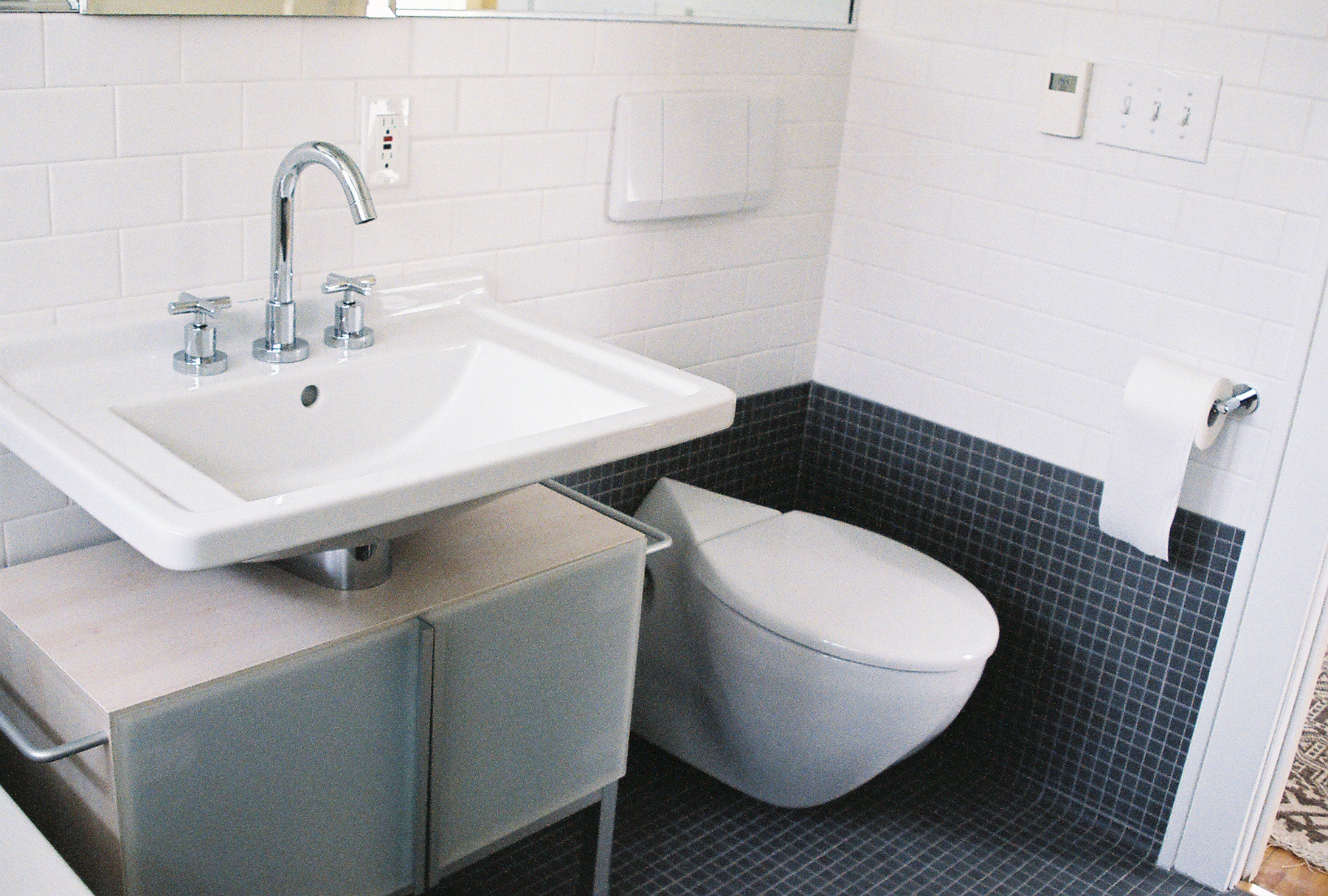 Close-Up of Vanity and Toilet