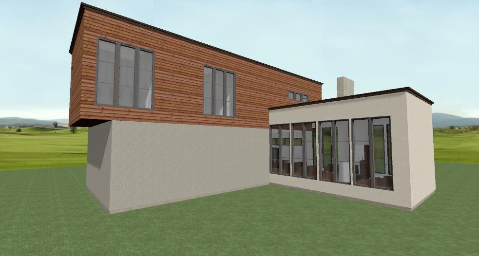 3-D Conceptual Rendering: Back Yard