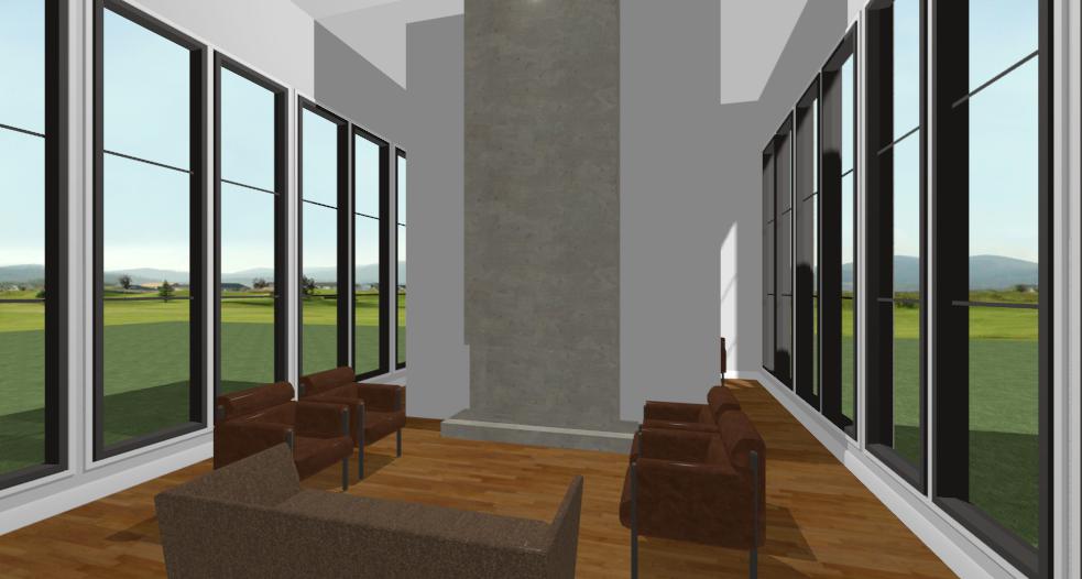 3-D Conceptual Rendering: Living Room