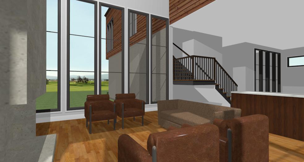 3-D Conceptual Rendering: Living Room