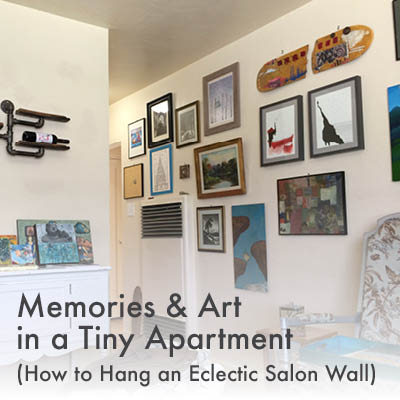 Memories & Art in a Tiny Apartment (How to Hang an Eclectic Salon Wall)