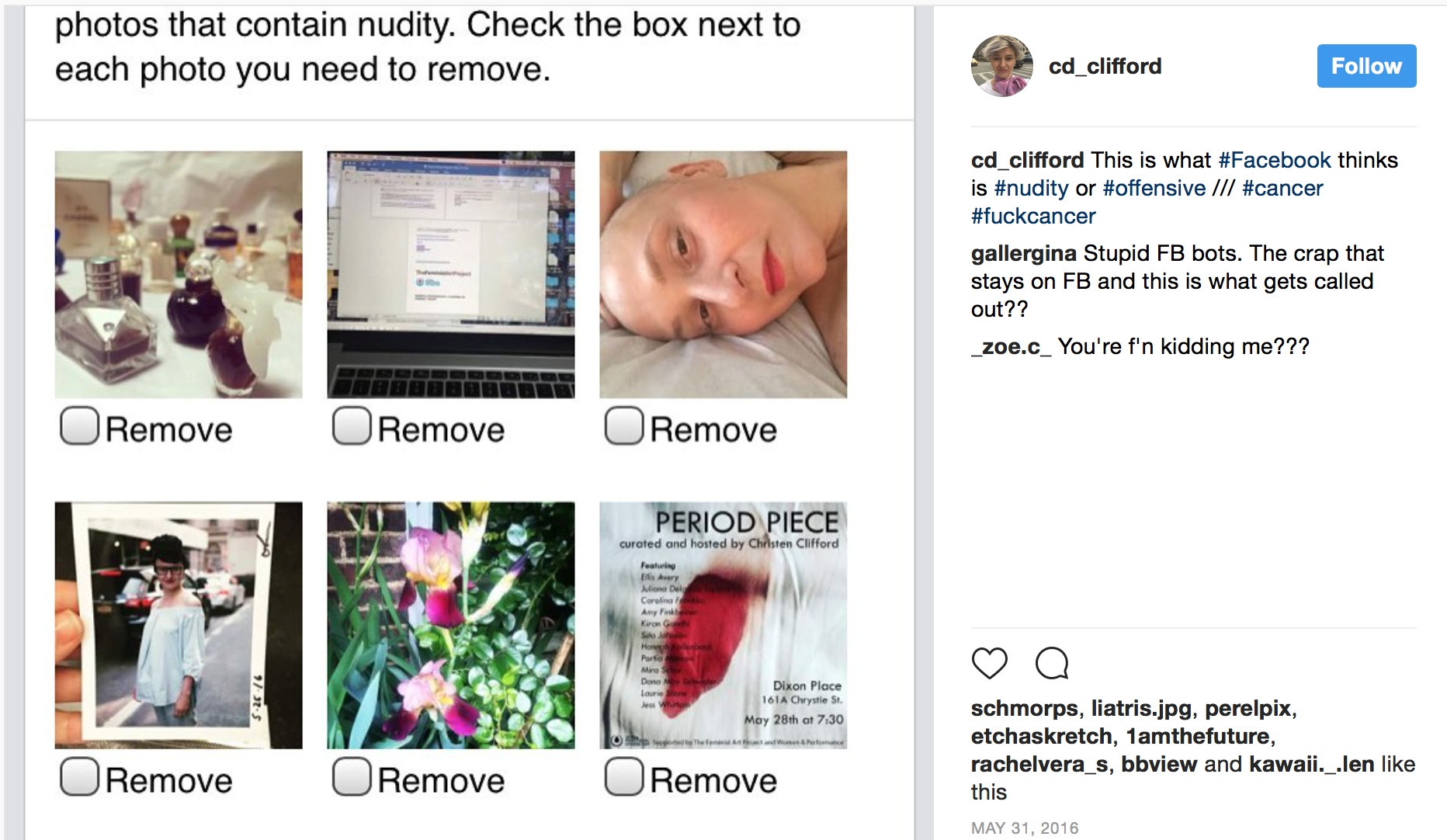 #fuckcancer #censorship